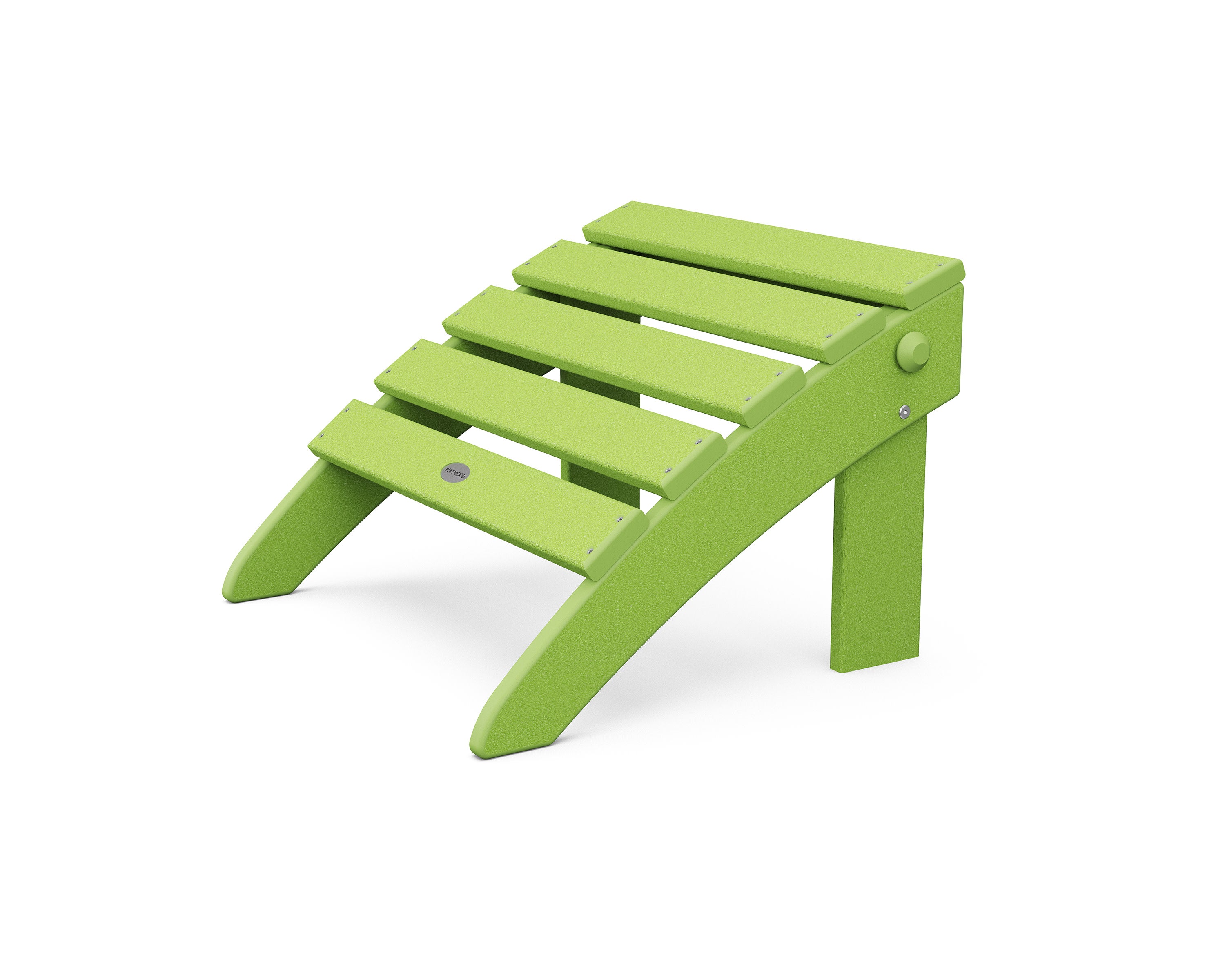 Classic Adirondack Folding Ottoman in Lime