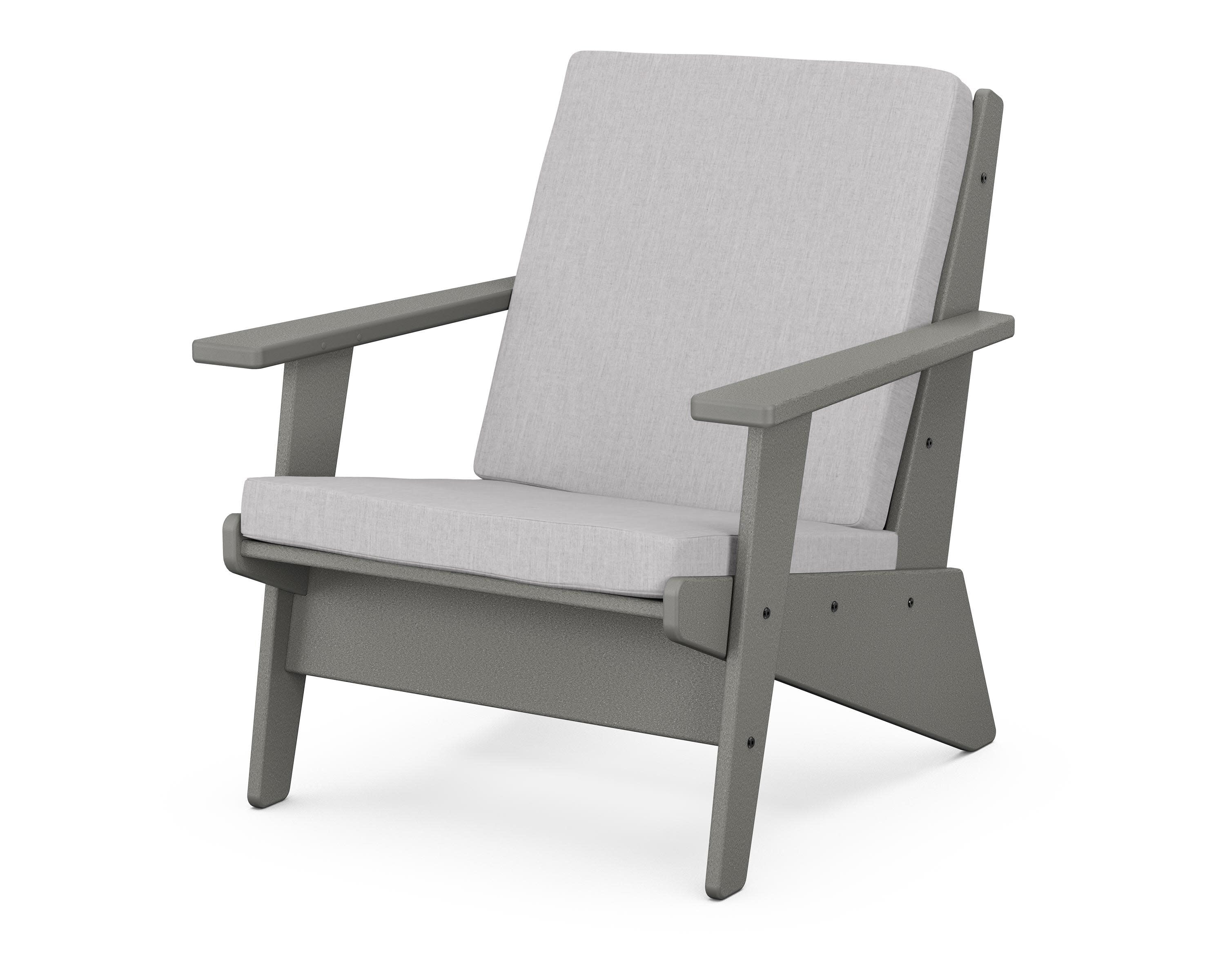 Riviera Modern Lounge Chair in Slate Grey / Granite