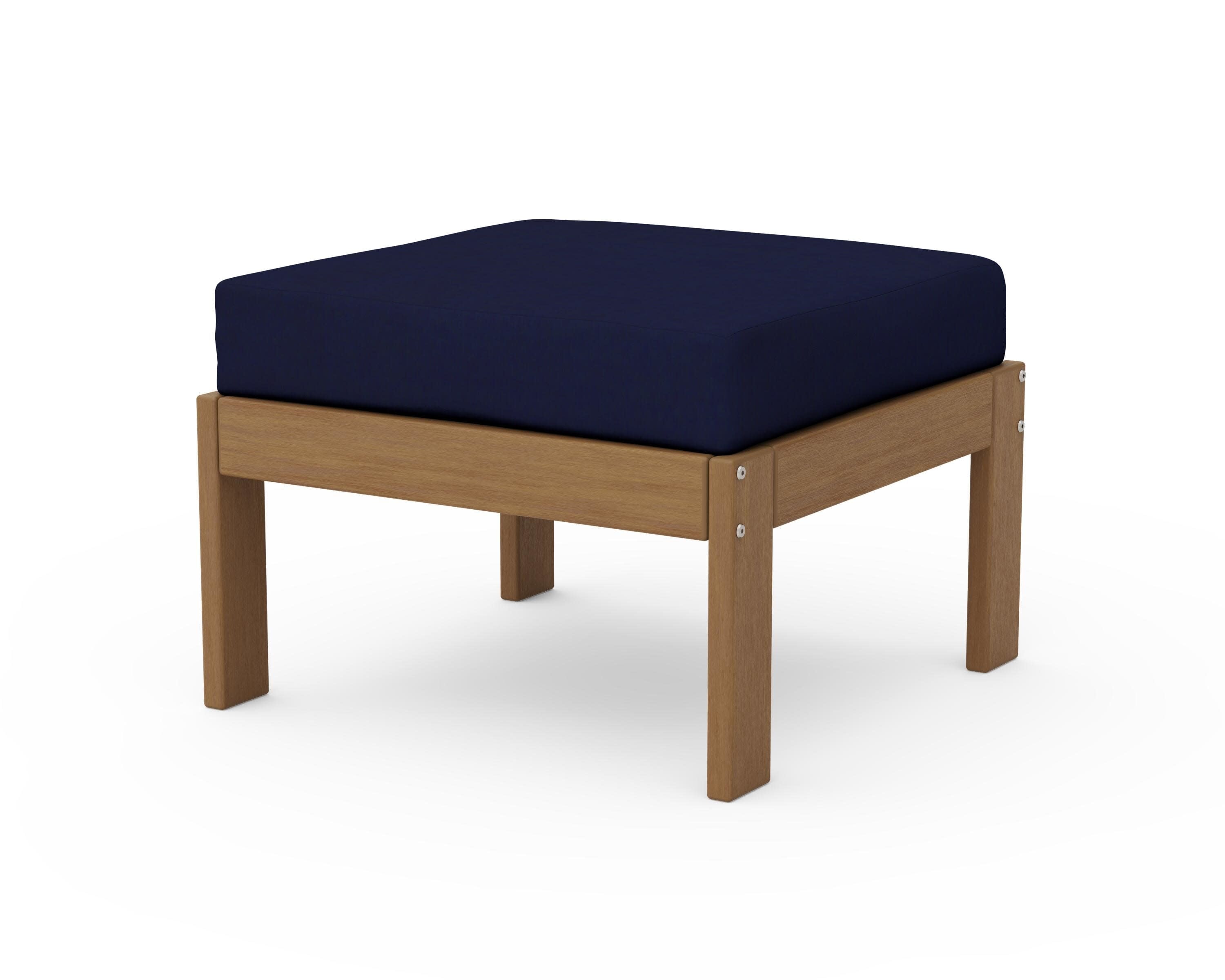 Vineyard Modular Ottoman in Natural / Navy