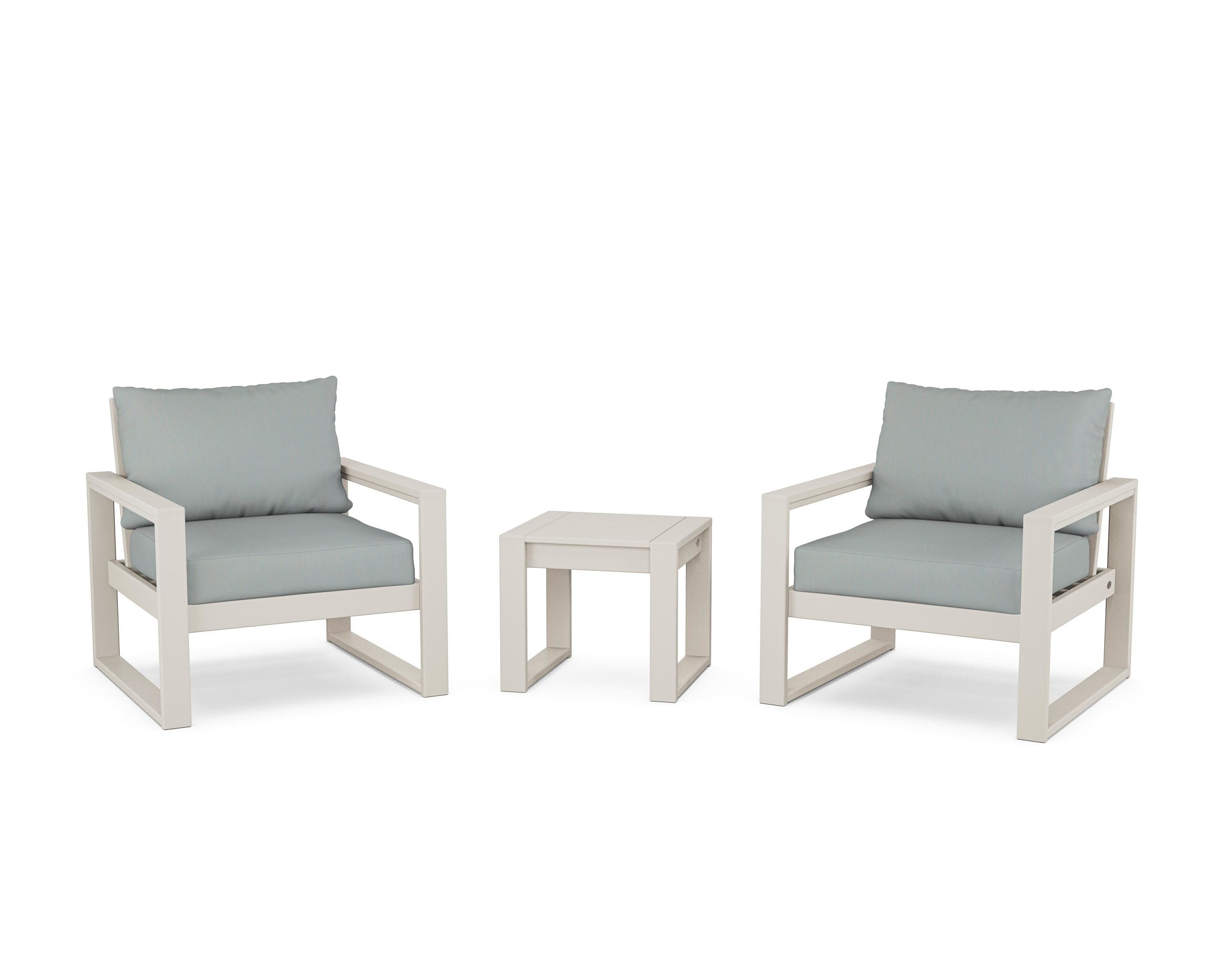 EDGE Sectional 3-Piece Deep Seating Set in Sand / Spa