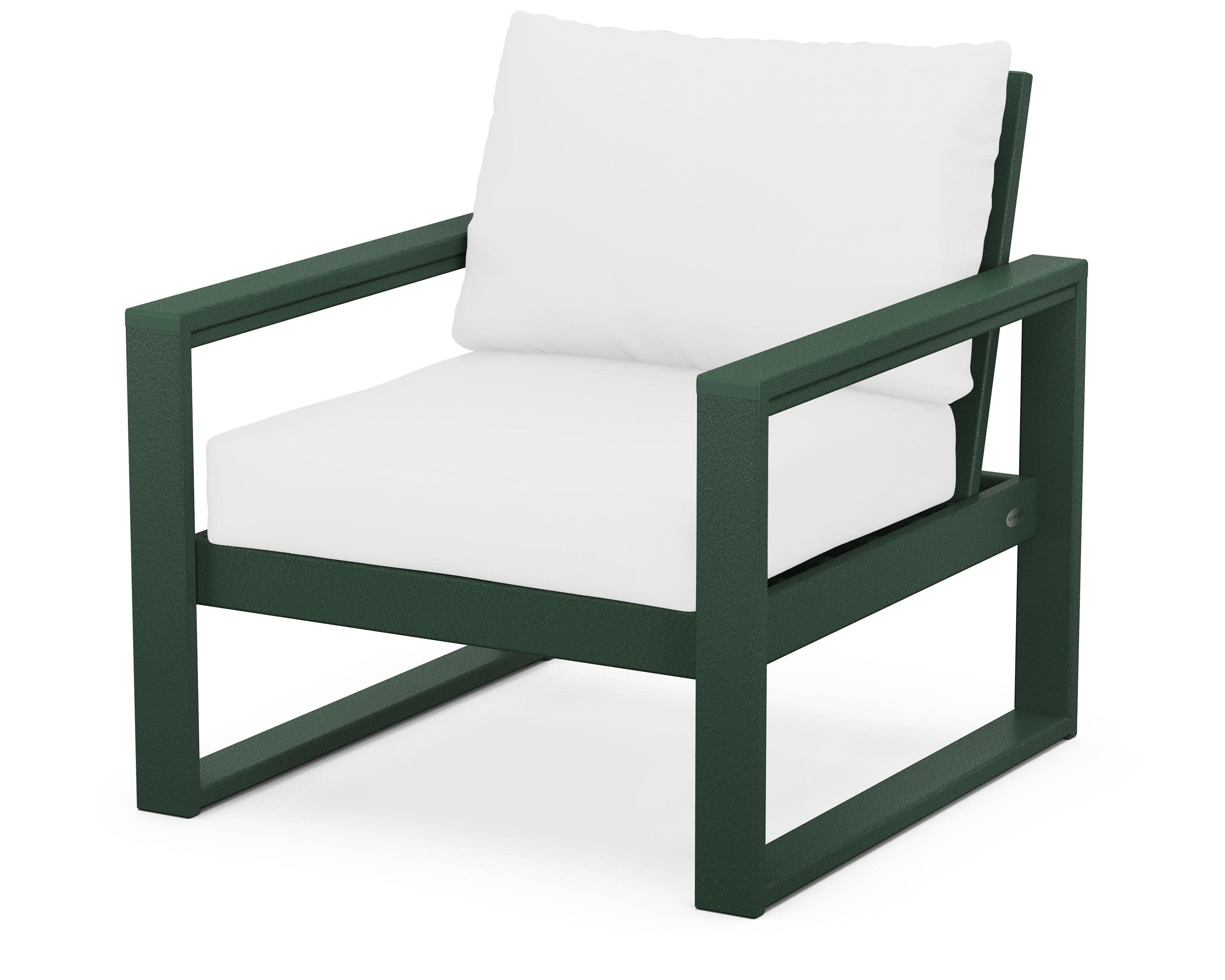 EDGE Club Chair in Green / Natural