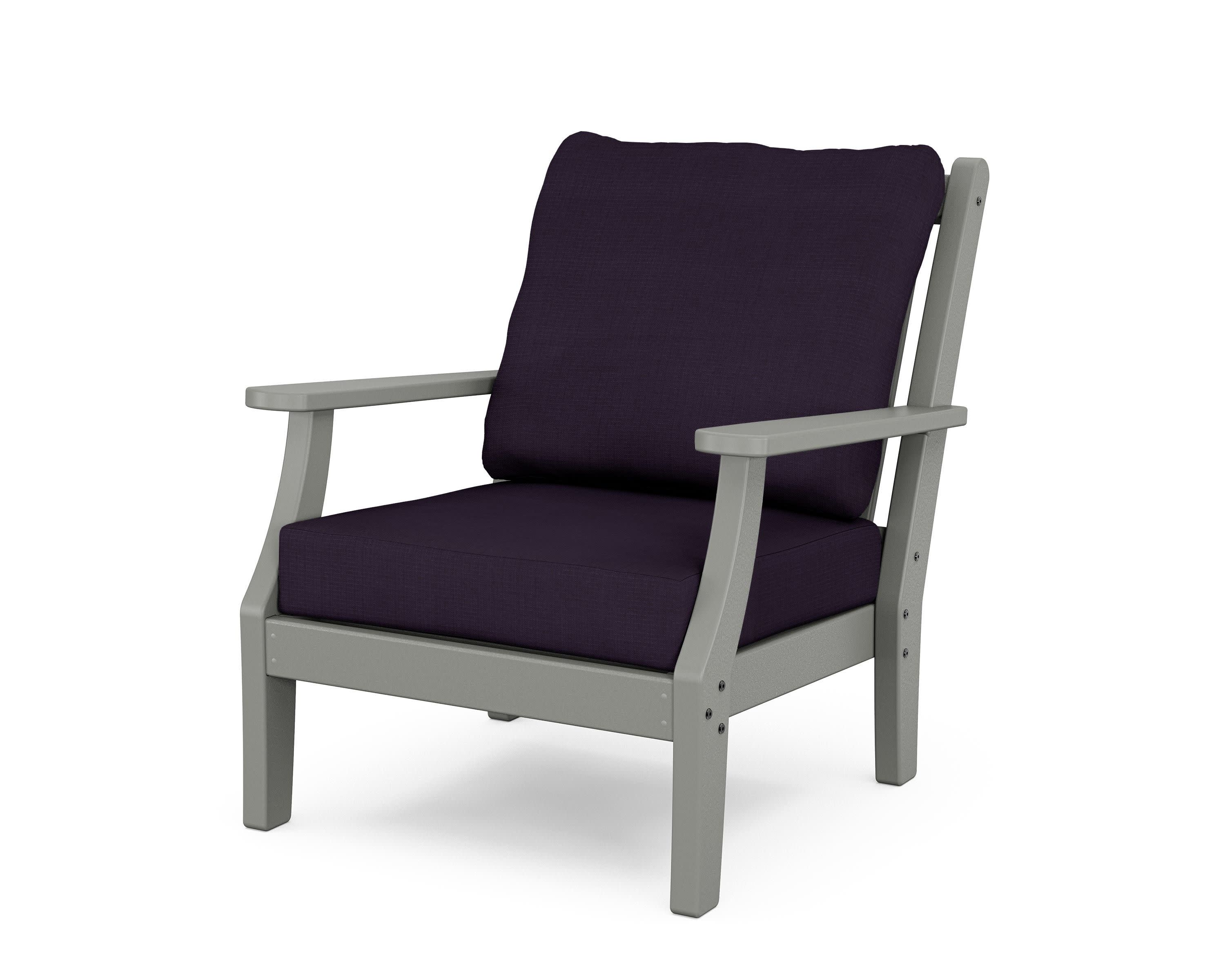 Wovendale Deep Seating Chair in Slate Grey / Navy Linen