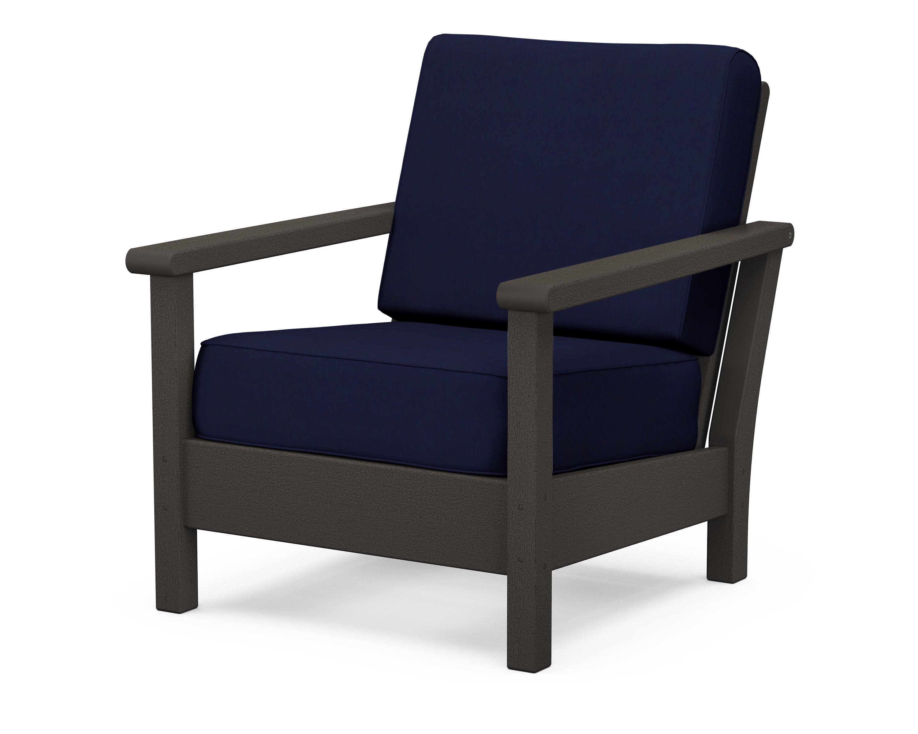 Harbour Deep Seating Chair in Vintage Coffee / Navy
