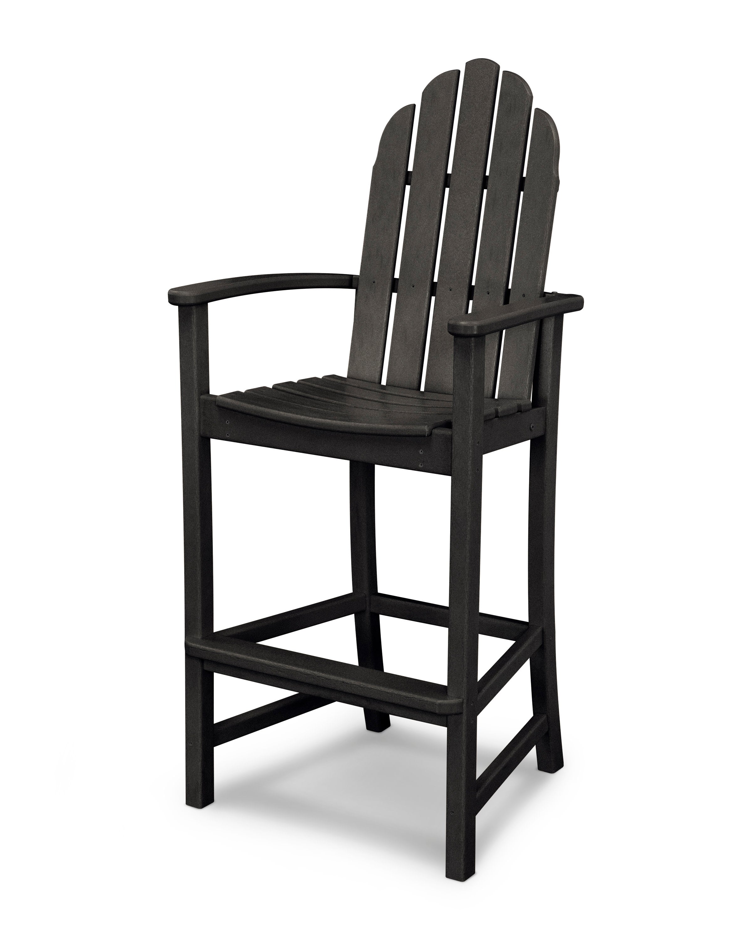 Classic Adirondack Bar Chair in Black