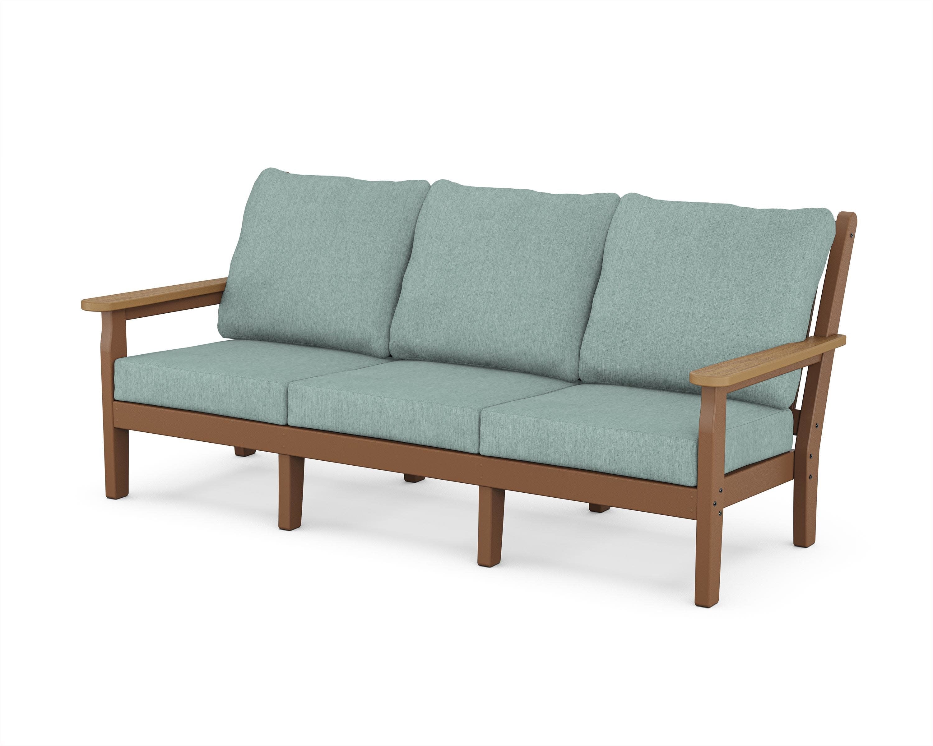 Chippendale Deep Seating Sofa in Teak / Natural / Glacier Spa