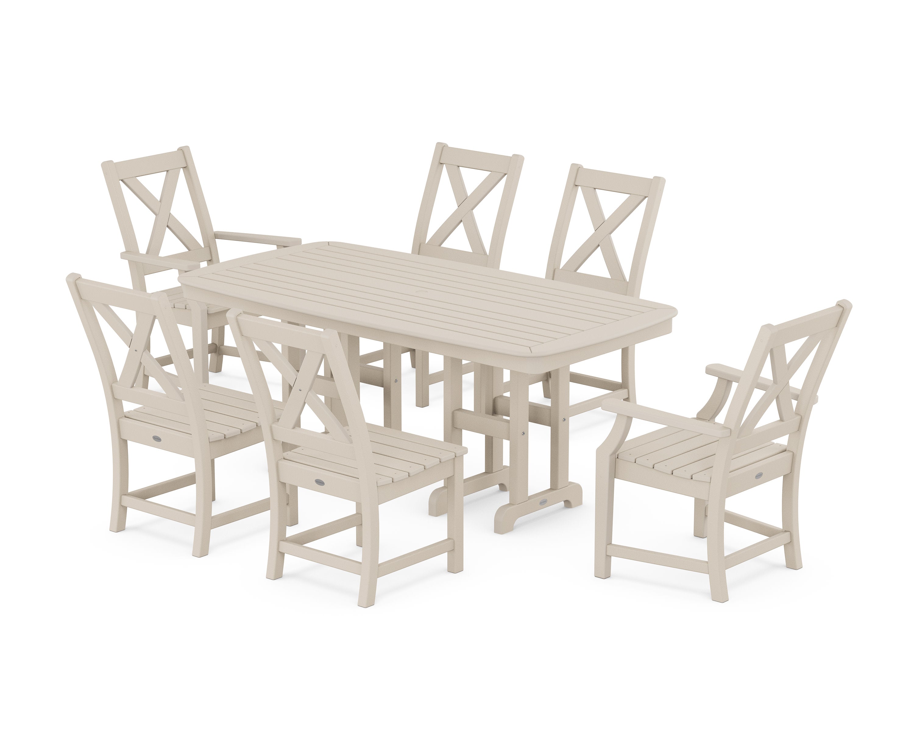 Braxton 7-Piece Dining Set in Sand