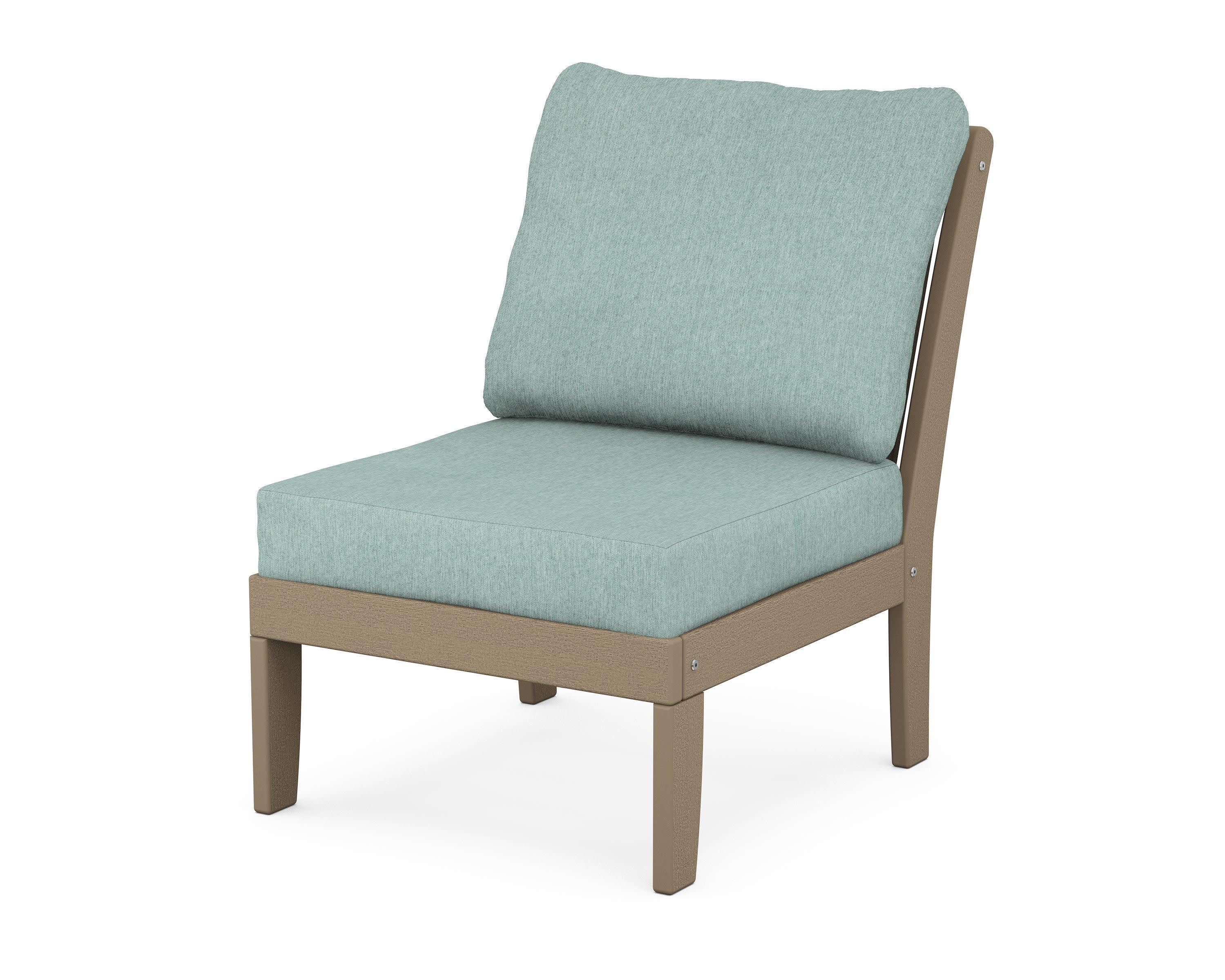 Braxton Modular Armless Chair in Vintage Sahara / Glacier Spa