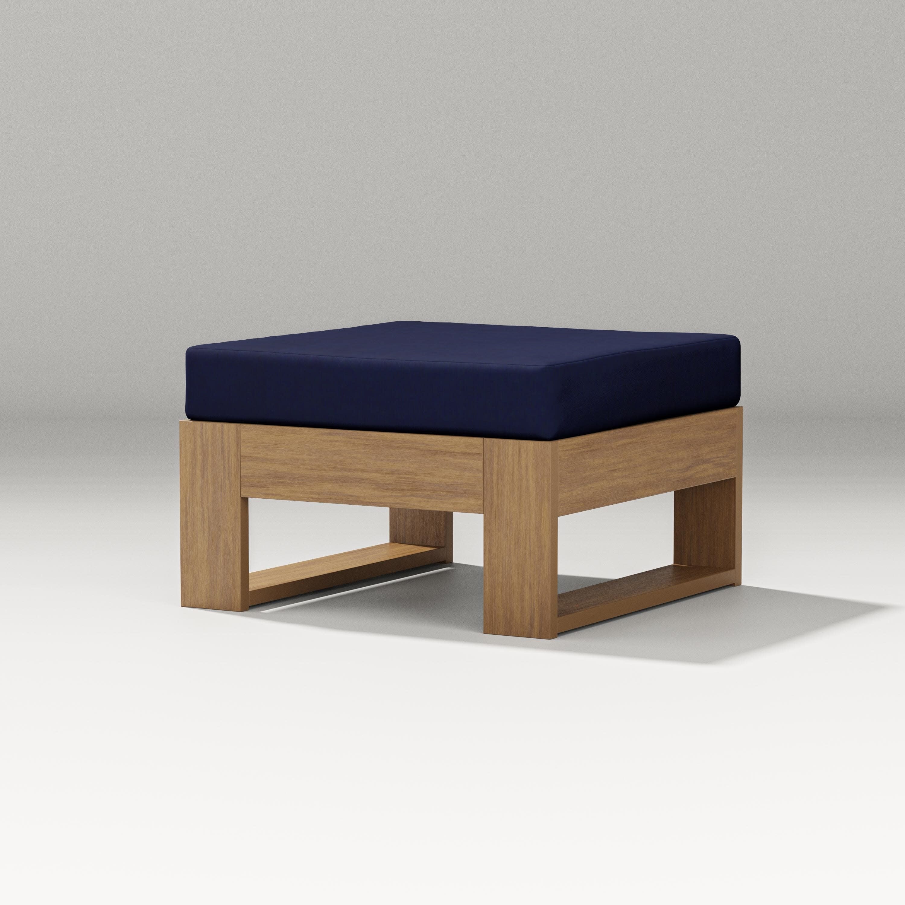 Latitude Lounge Ottoman in Natural / Navy