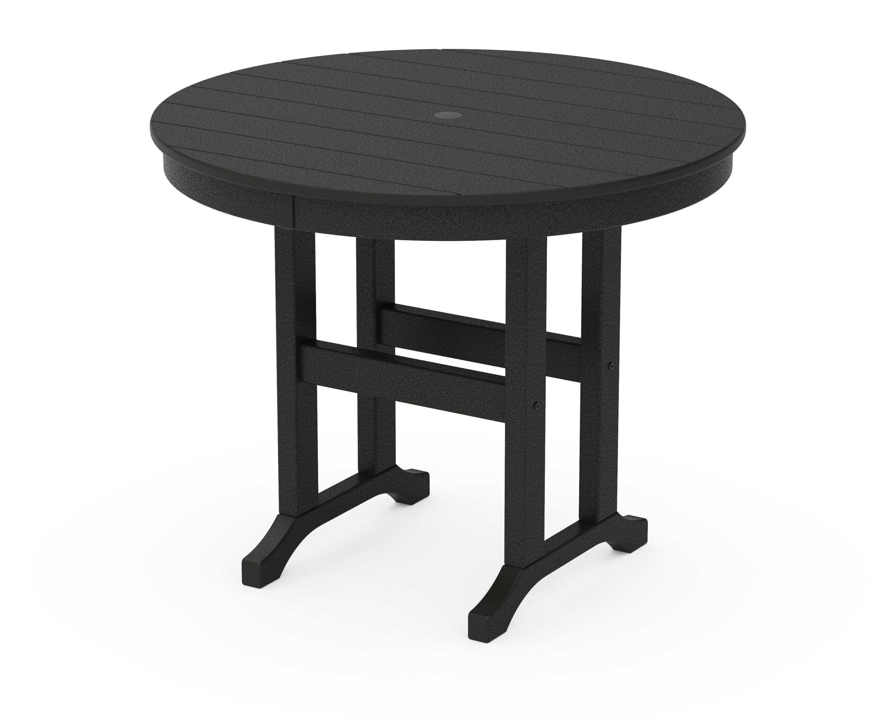 36" Round Farmhouse Dining Table in Black
