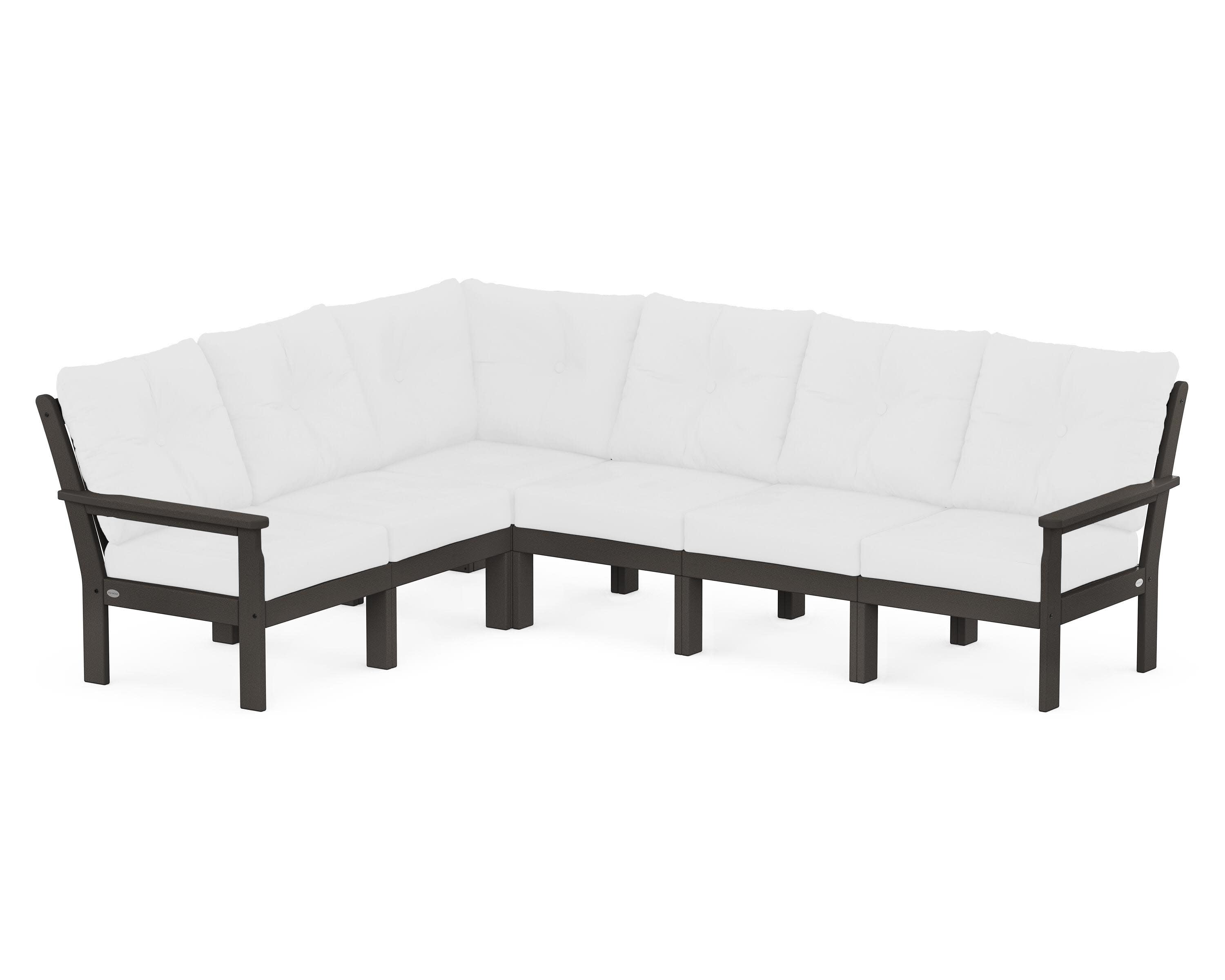 Vineyard 6-Piece Sectional in Vintage Coffee / Natural