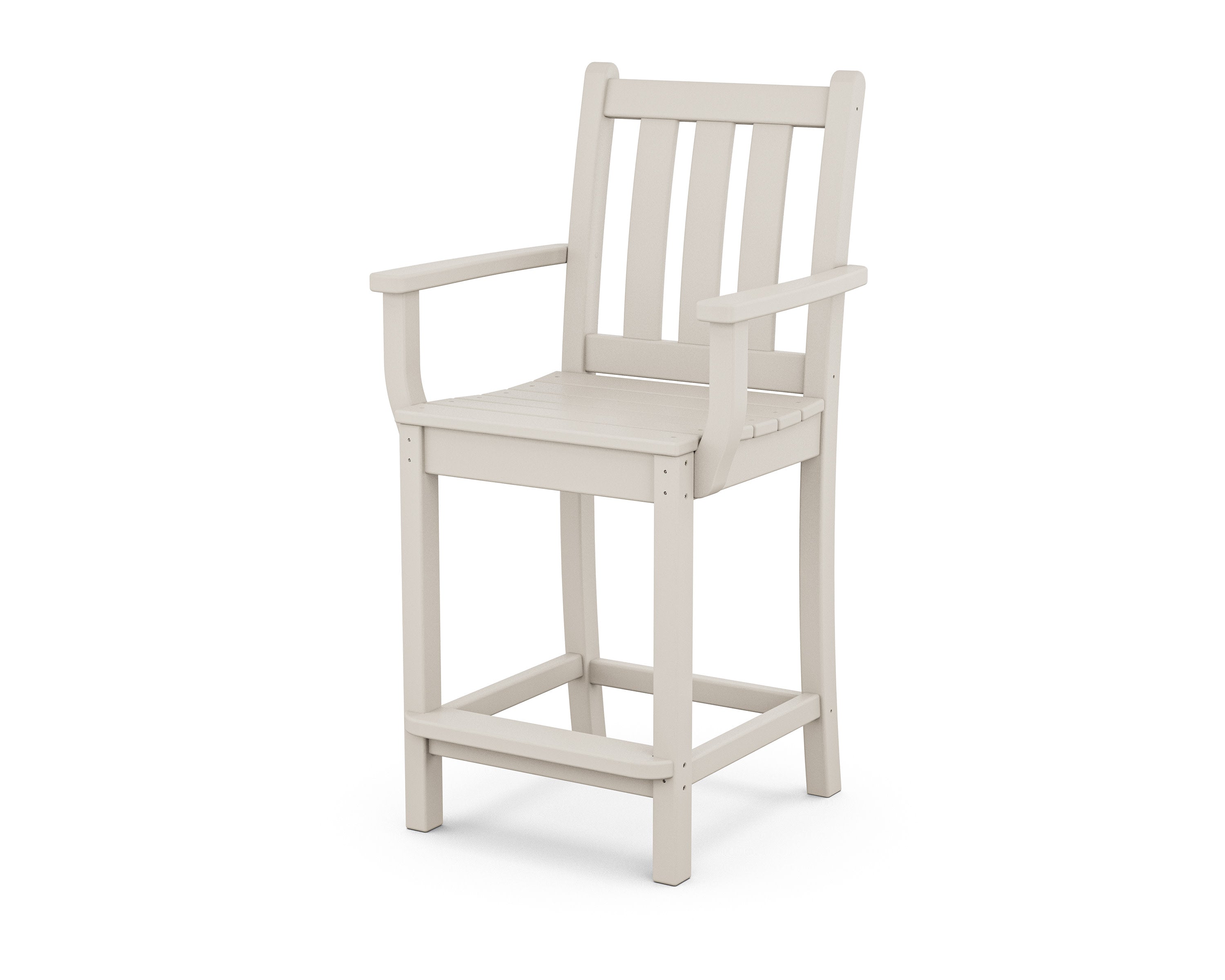 Traditional Garden Counter Arm Chair in Sand