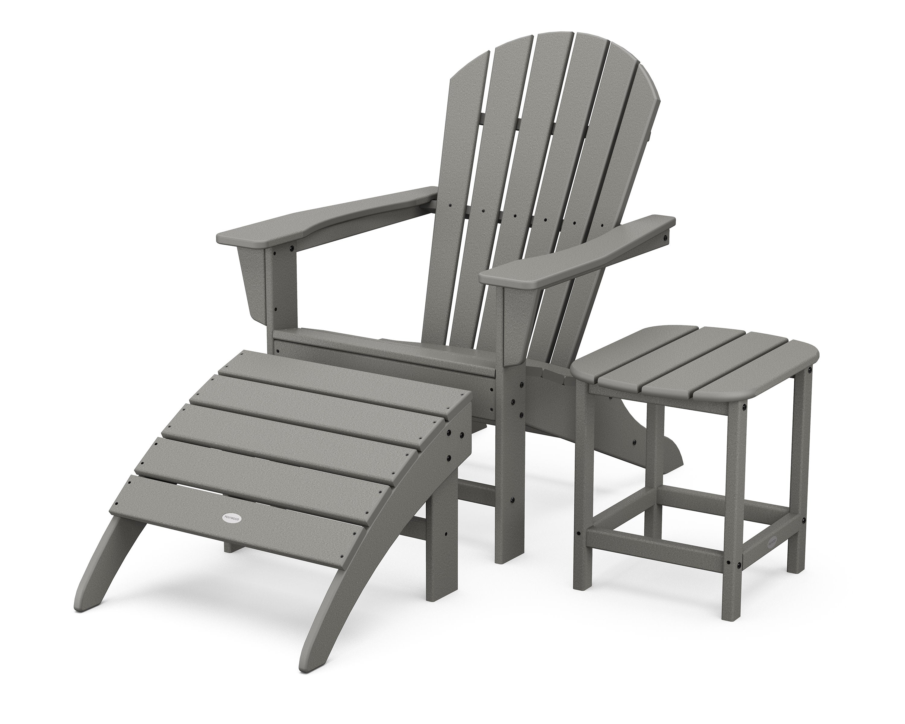 South Beach Adirondack 3-Piece Set in Slate Grey