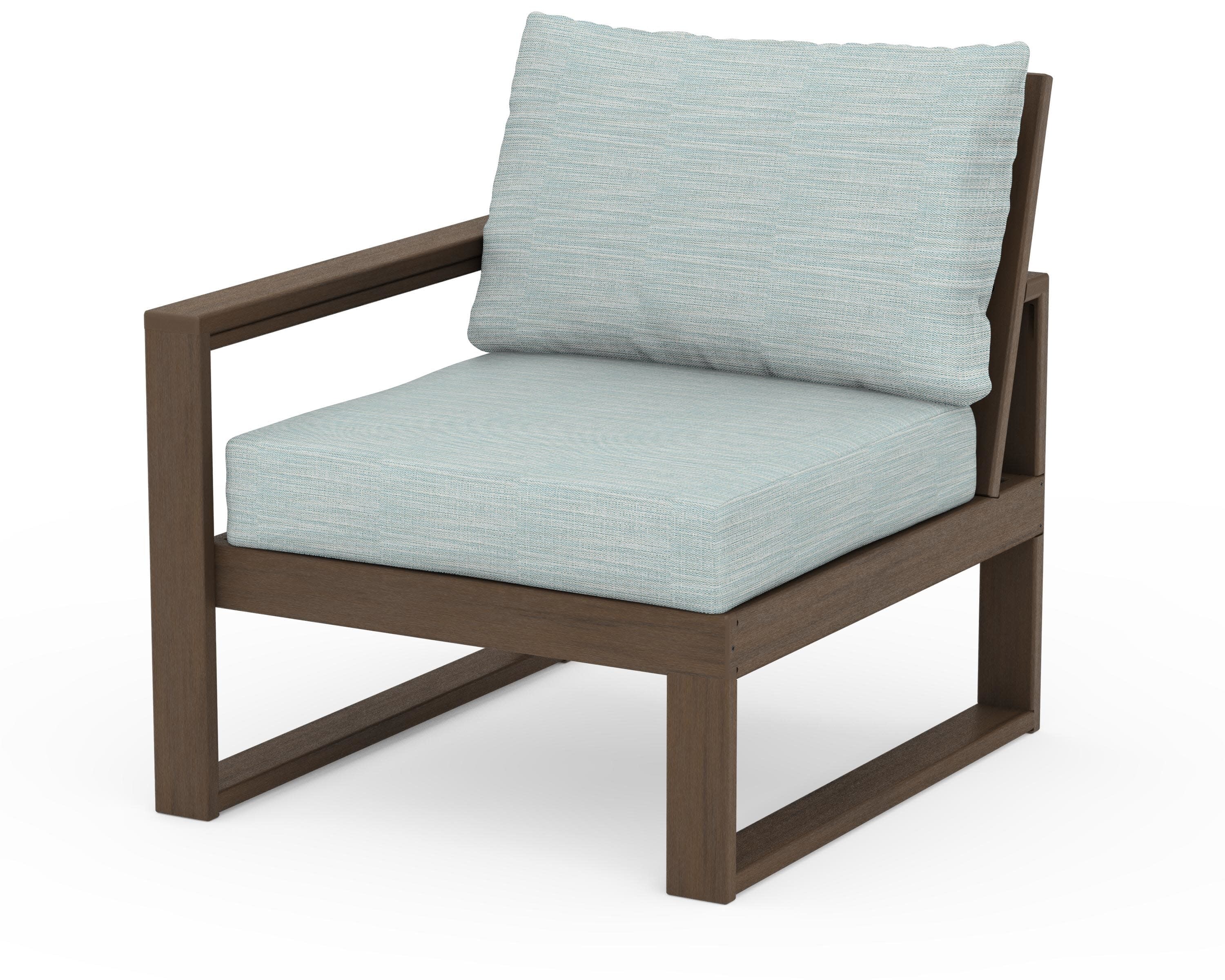 EDGE Modular Left Arm Chair in Kona / Soothe Mist
