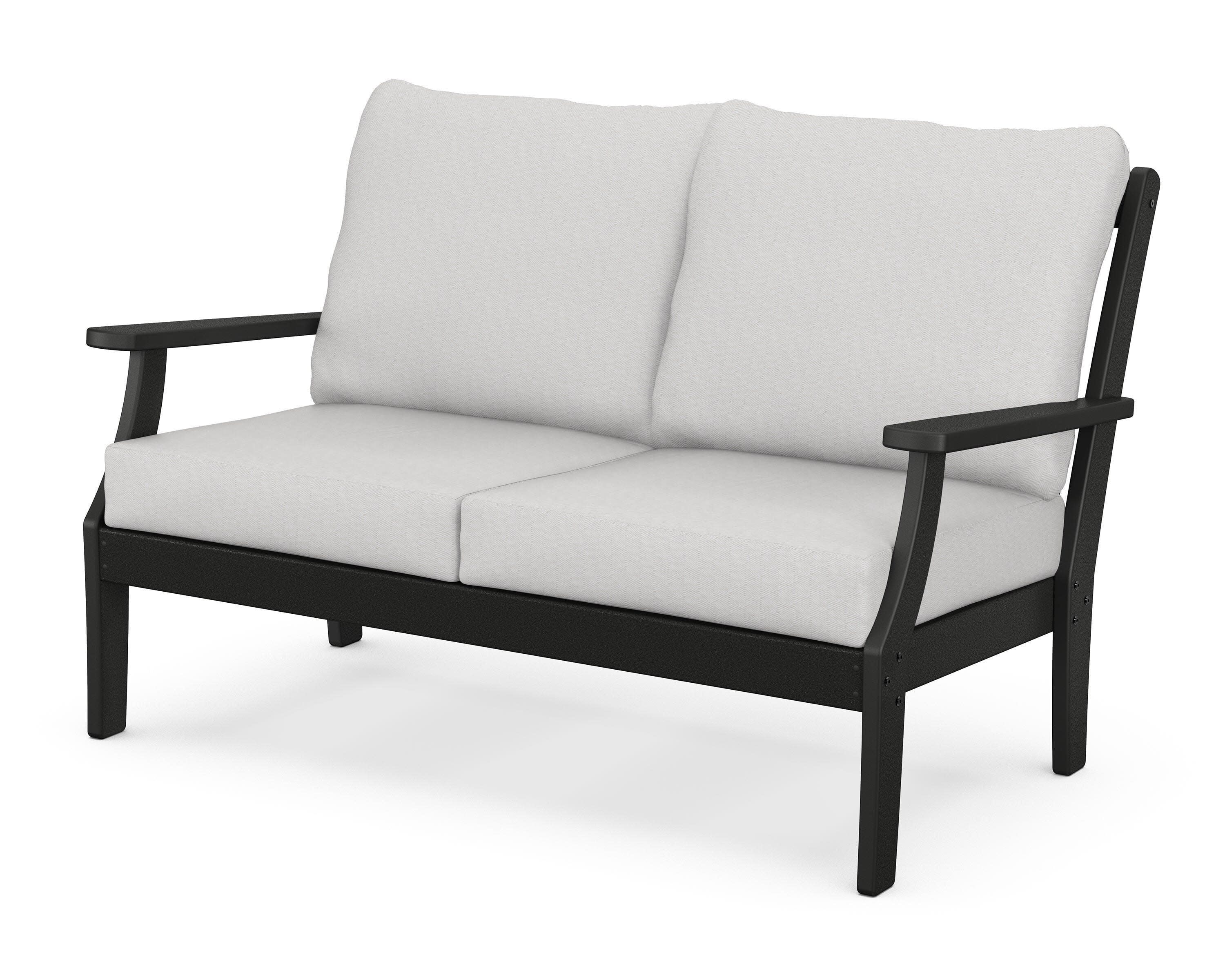 Braxton Deep Seating Loveseat in Black / Diamond in the Rough