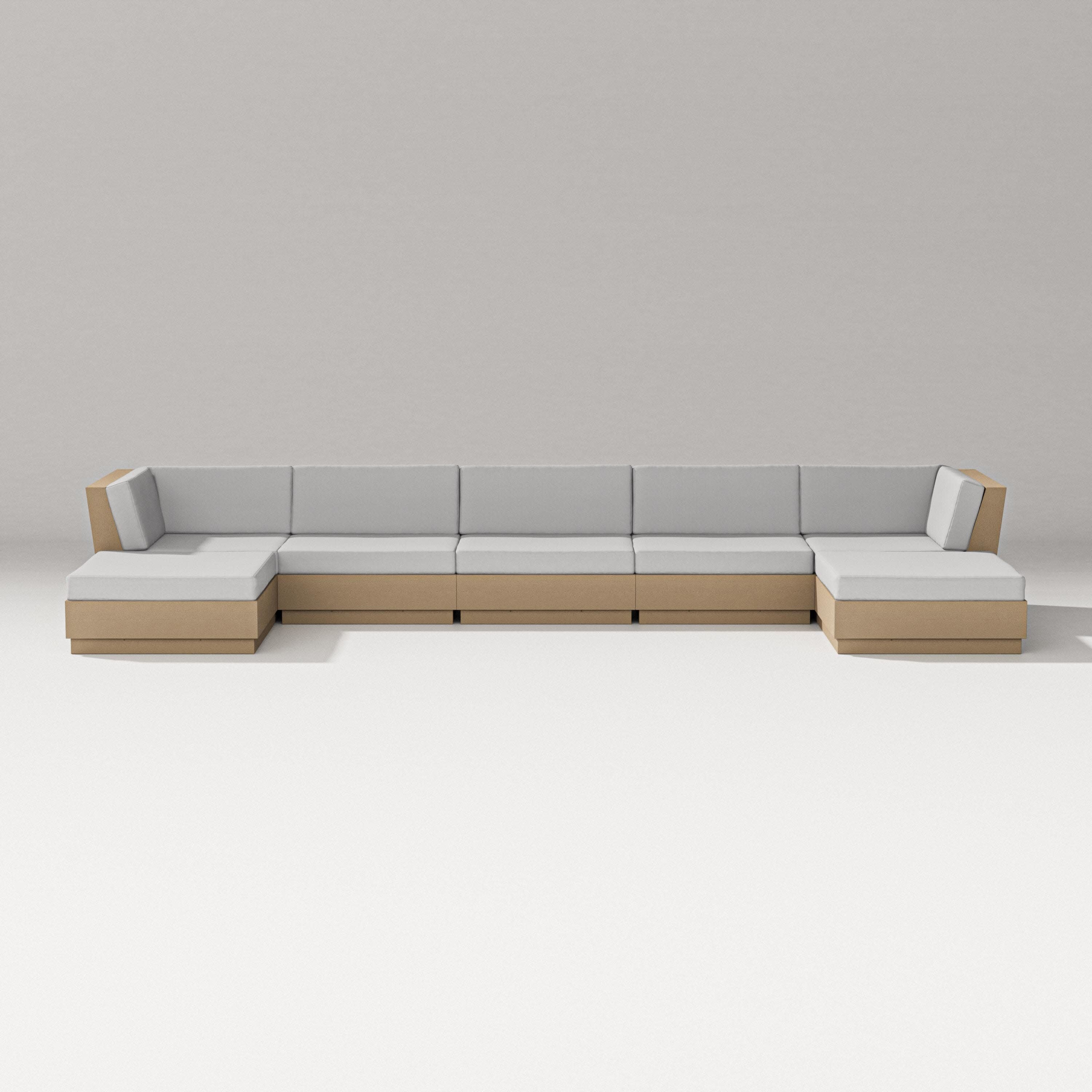 Elevate 7-Piece Double Chaise Sectional in Vintage Sahara / Diamond in the Rough