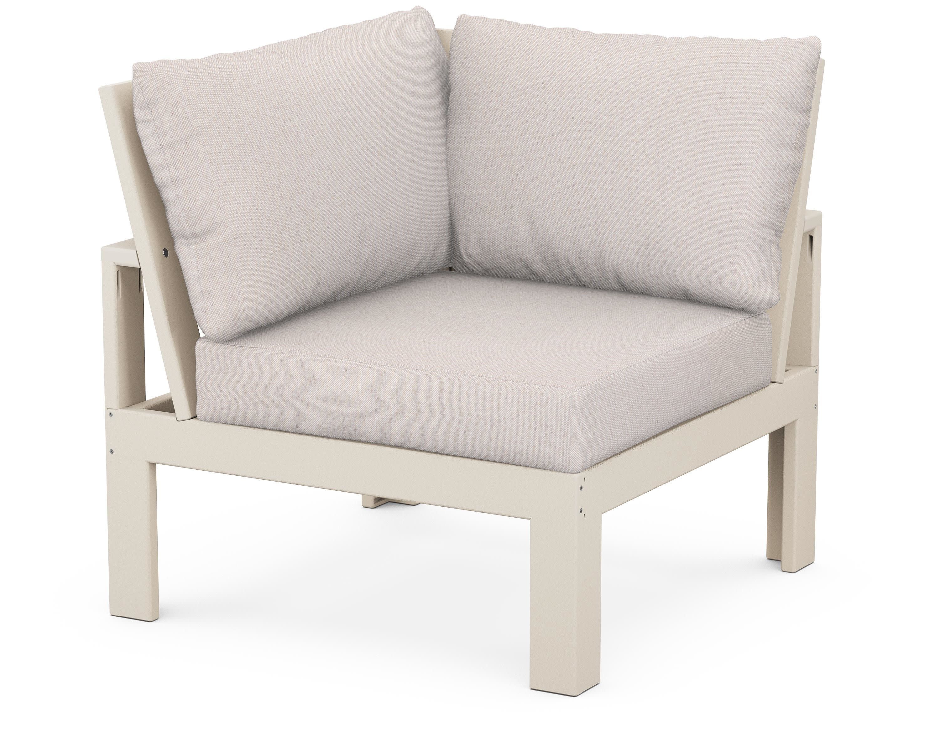 Modular Corner Chair in Sand / Dune Burlap