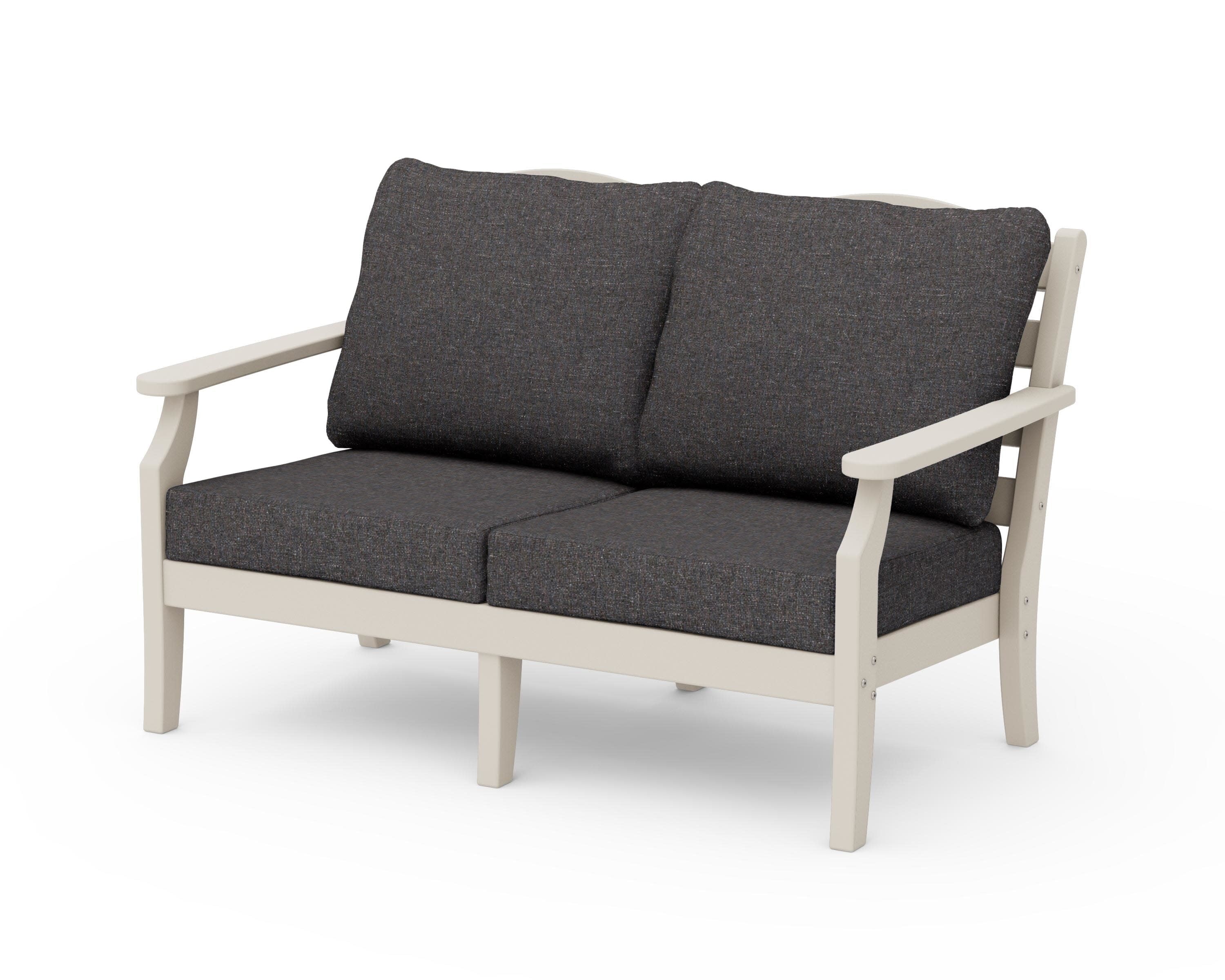 Savannah Deep Seating Loveseat in Sand / Ash Charcoal