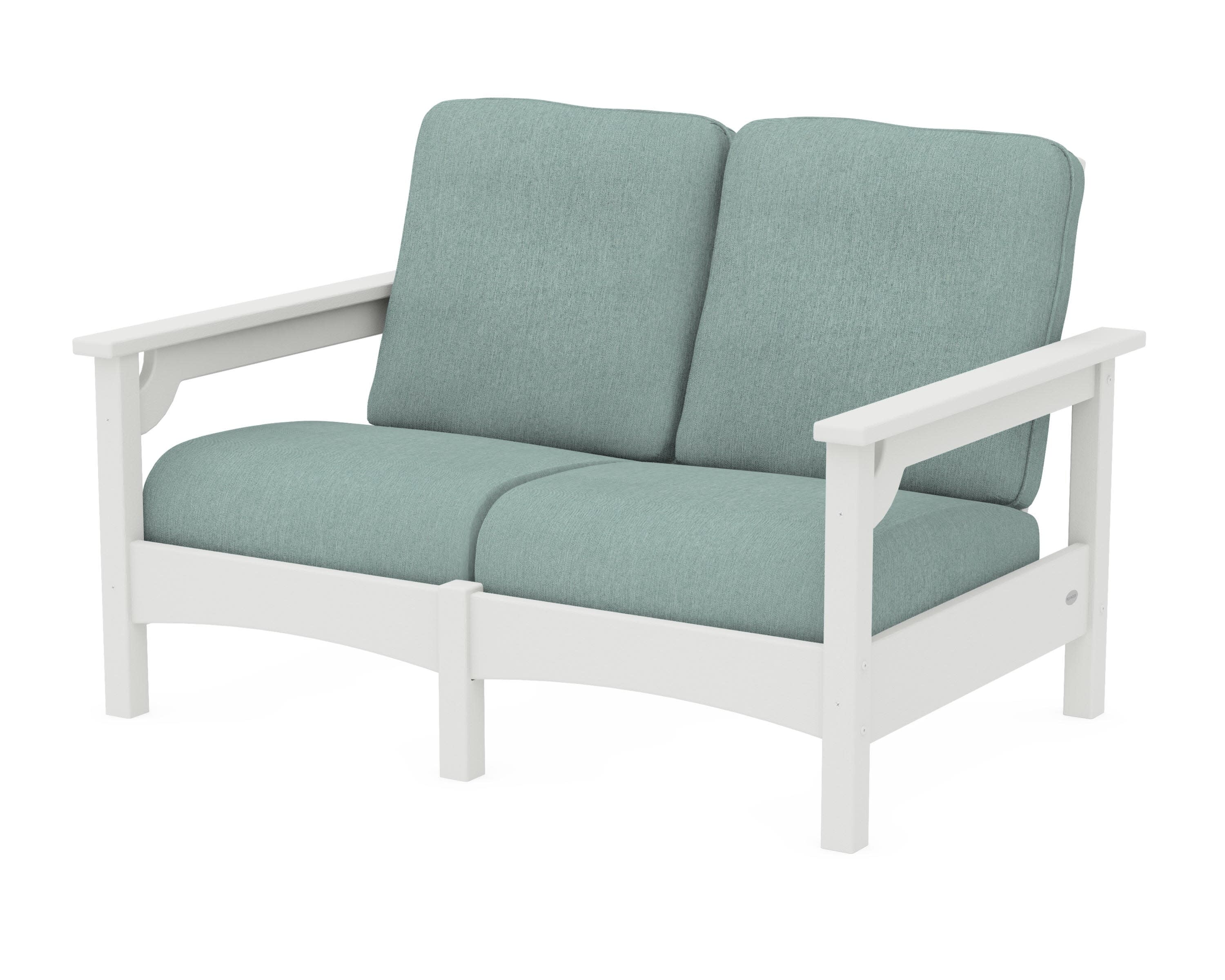 Club Loveseat in Vintage White / Glacier Spa
