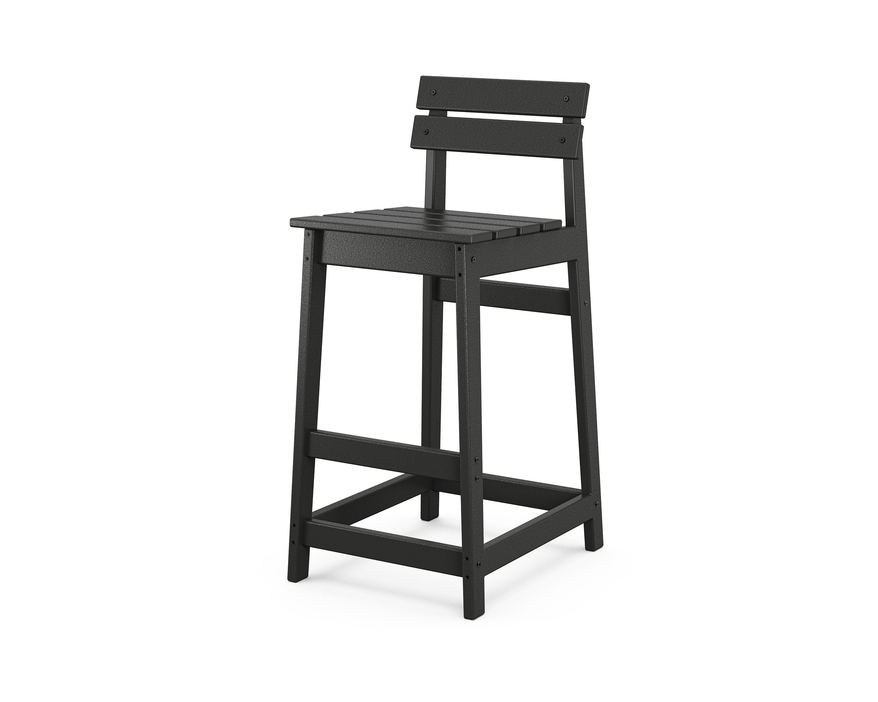Modern Studio Plaza Lowback Bar Chair in Black