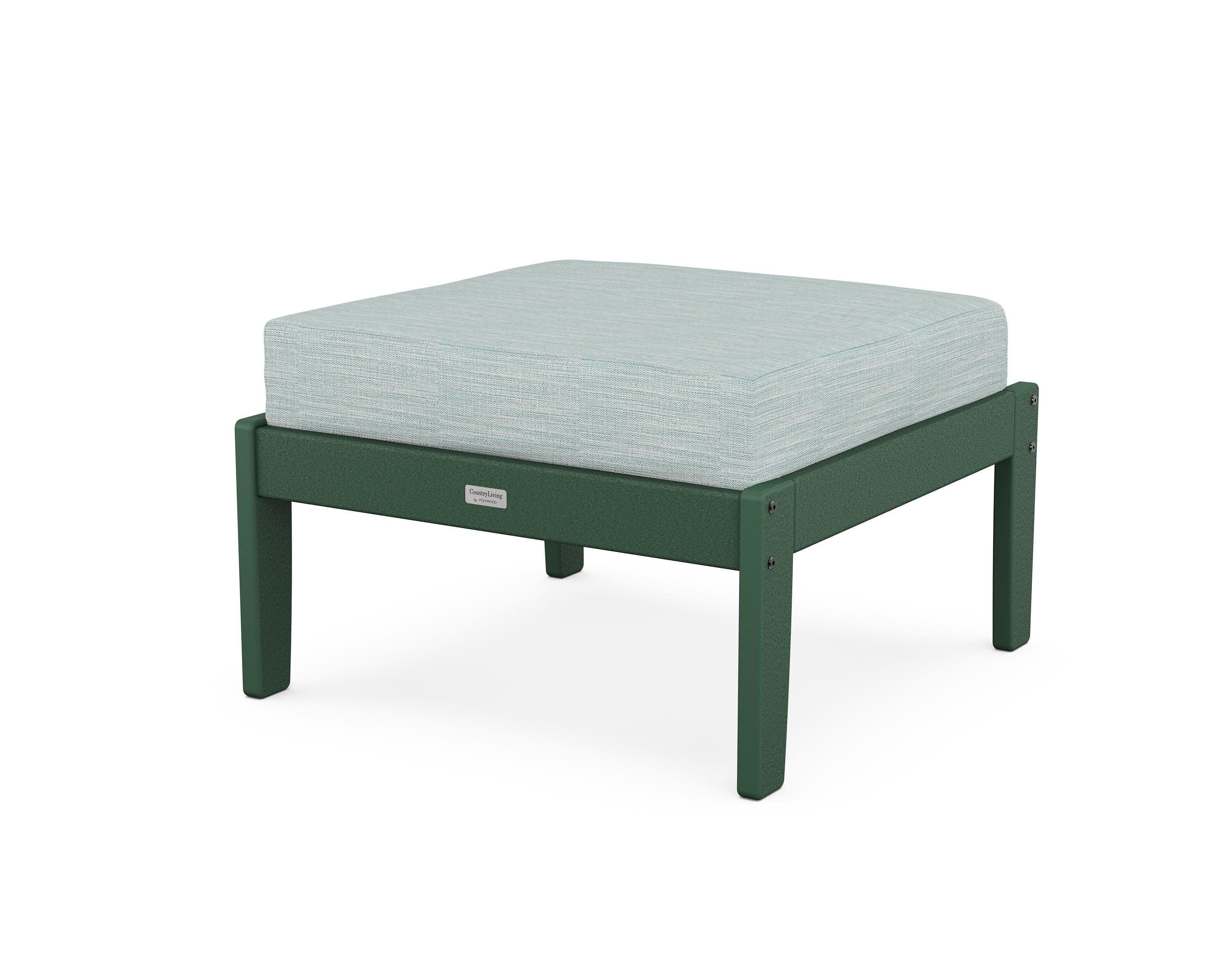 Cottage Deep Seating Ottoman in Green / Soothe Mist