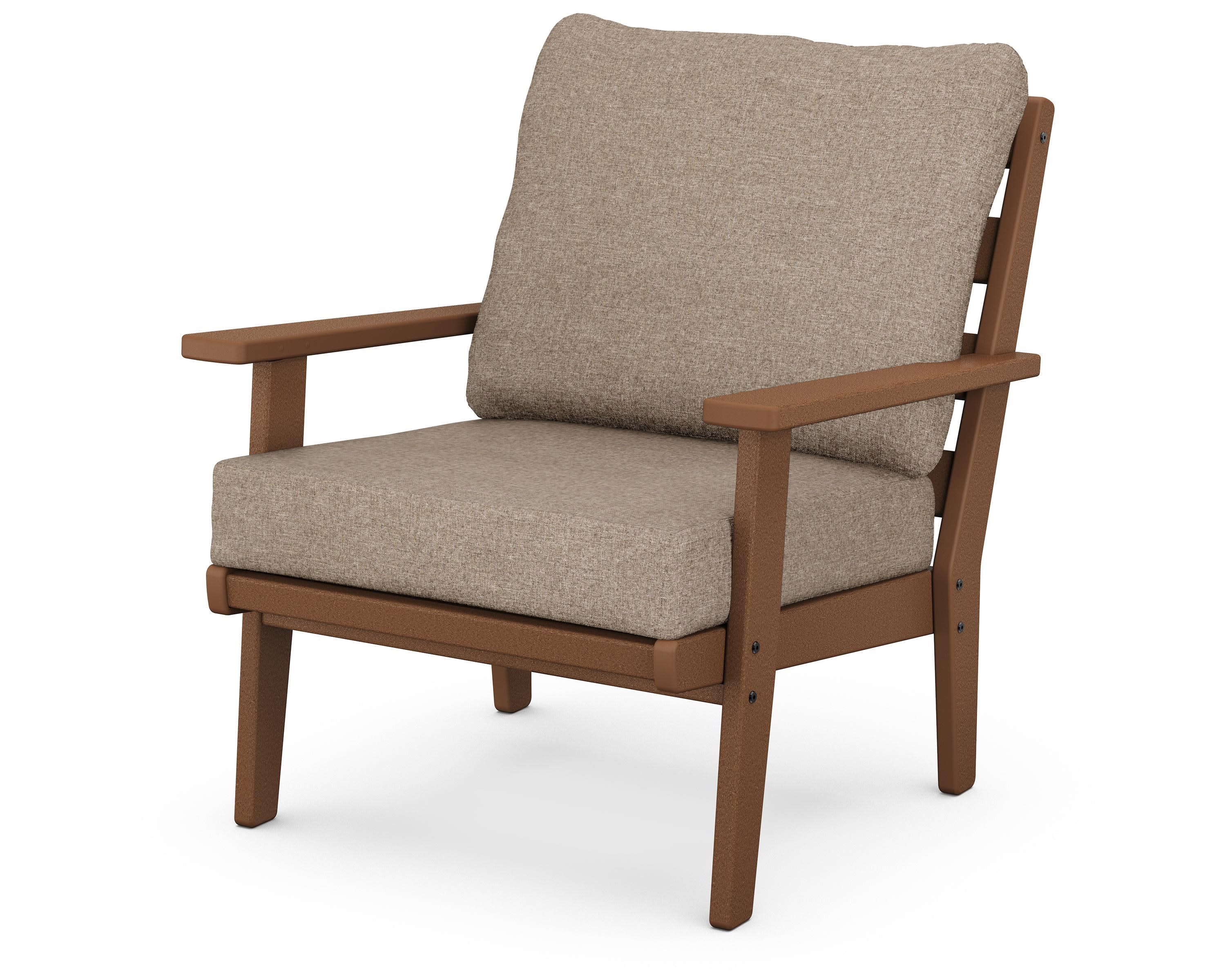 Grant Park Deep Seating Chair in Teak / Spiced Burlap