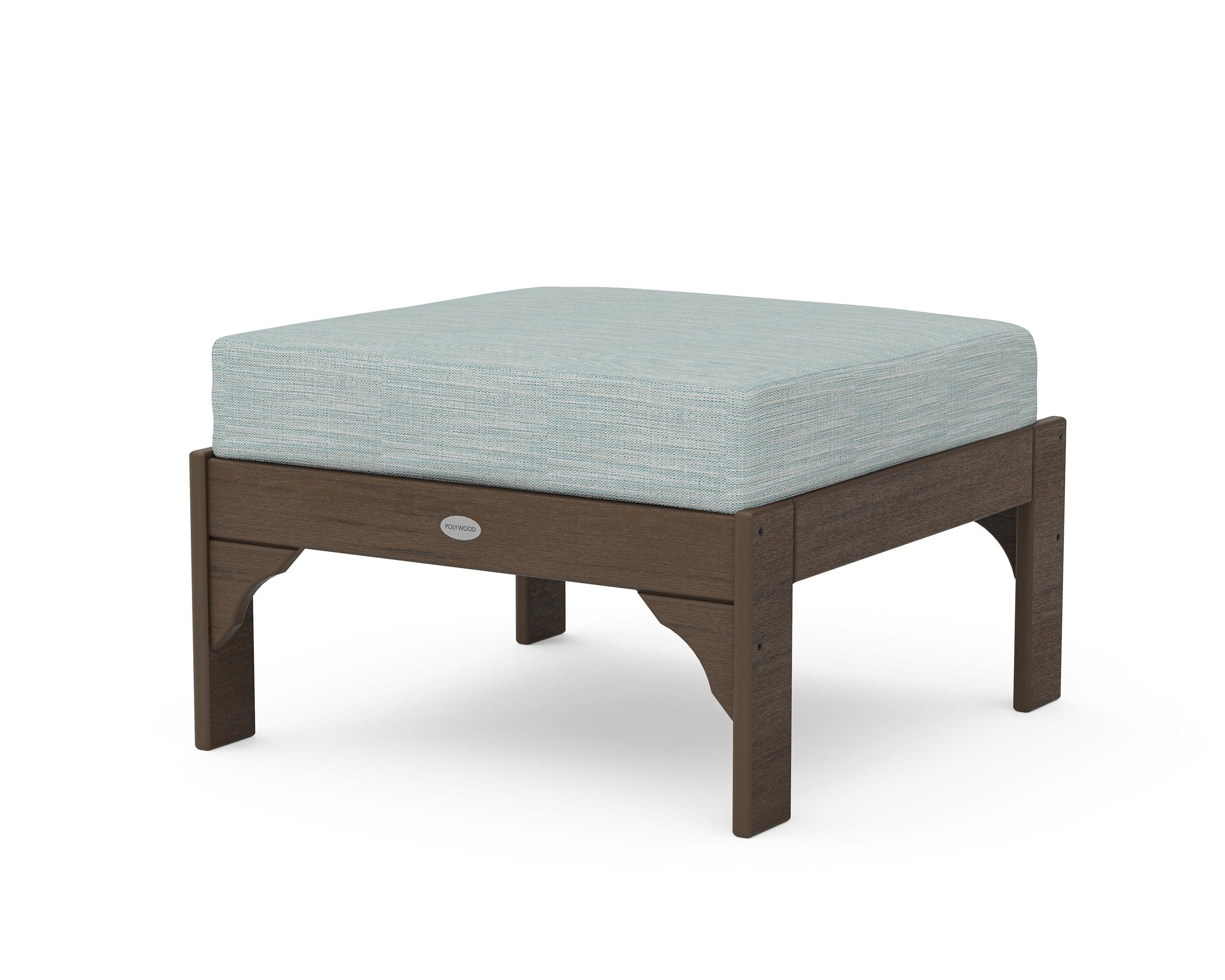 Vineyard Deep Seating Ottoman in Kona / Soothe Mist
