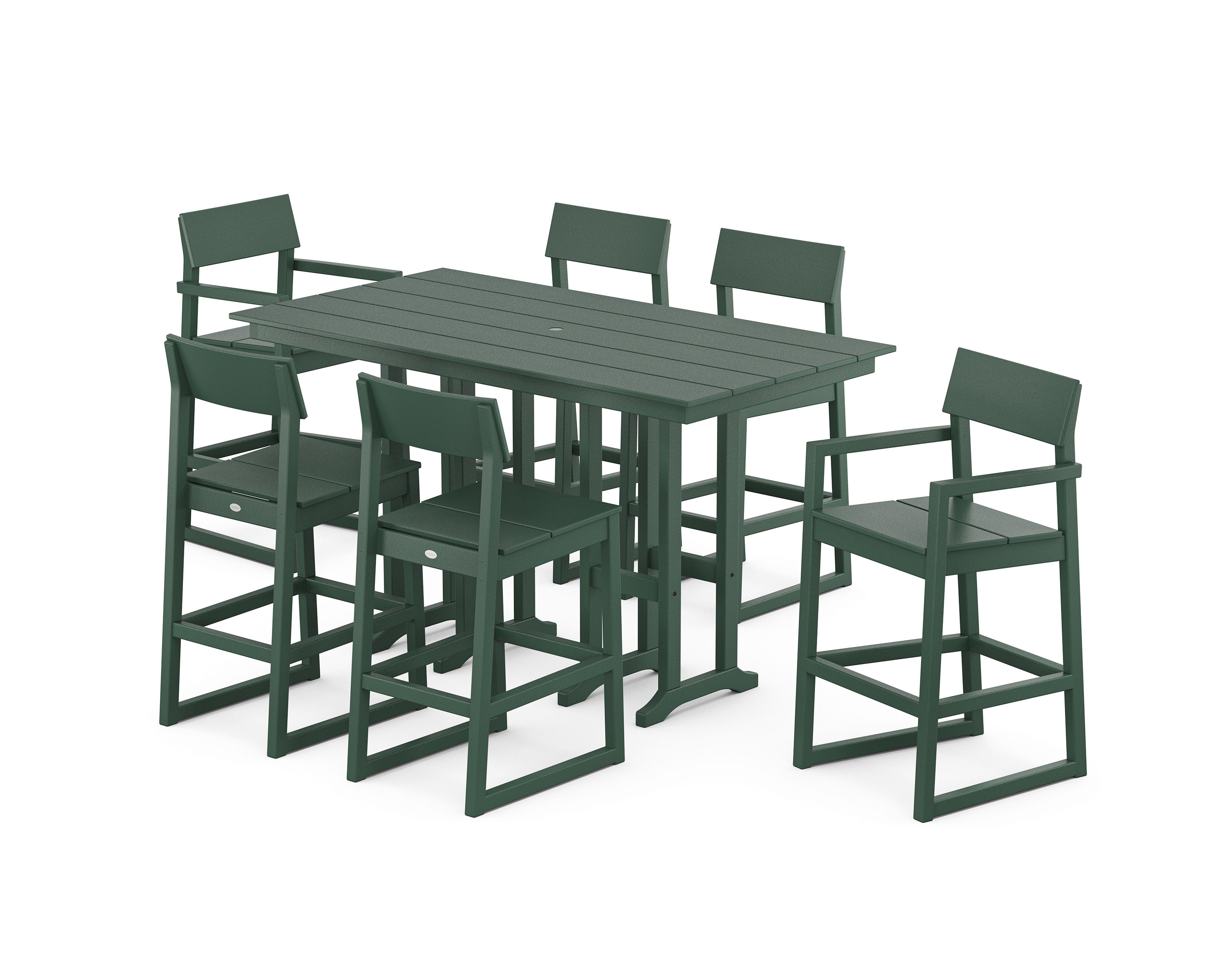EDGE 7-Piece Farmhouse Bar Set in Green