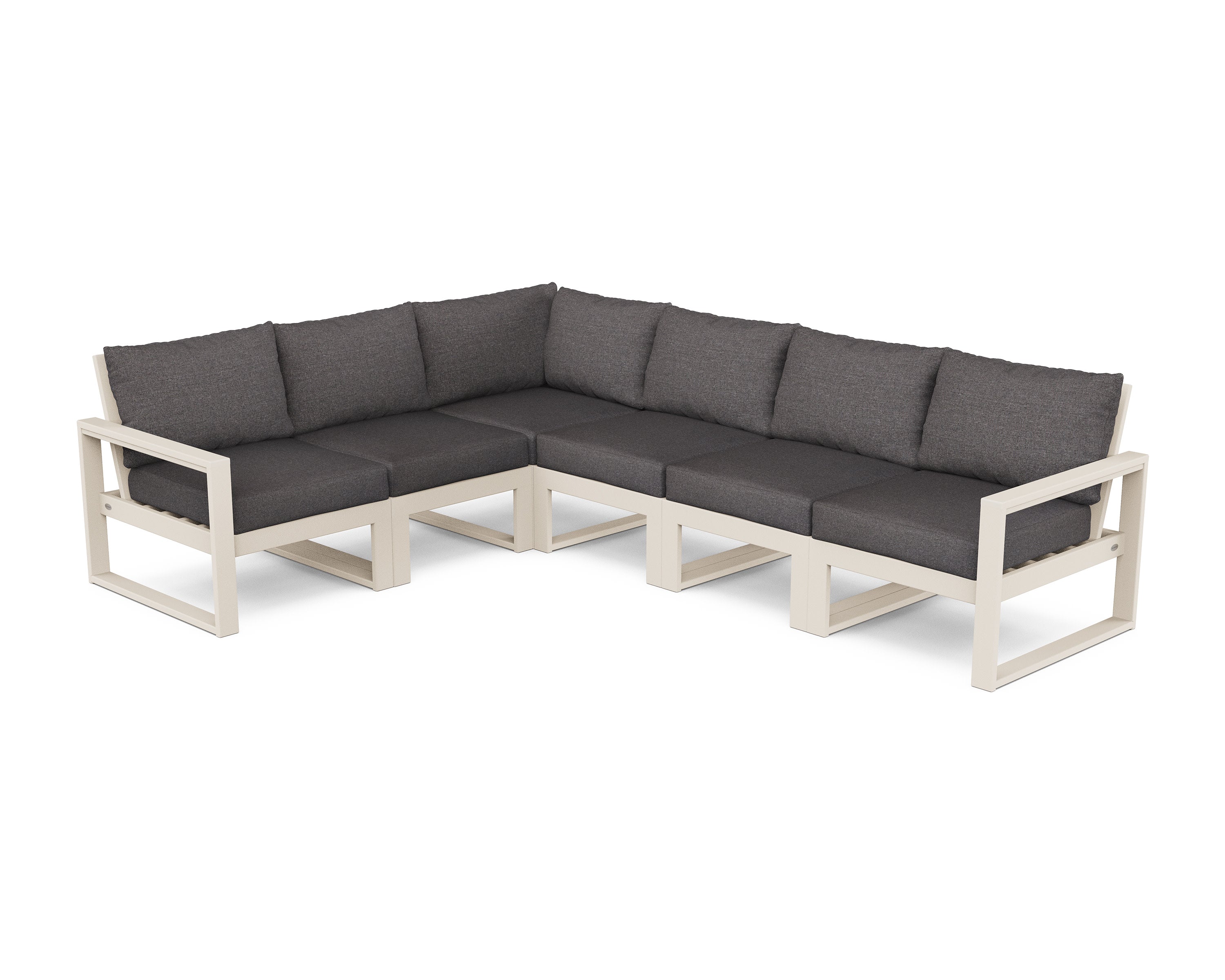 EDGE 6-Piece Modular Deep Seating Set in Sand / Ash Charcoal