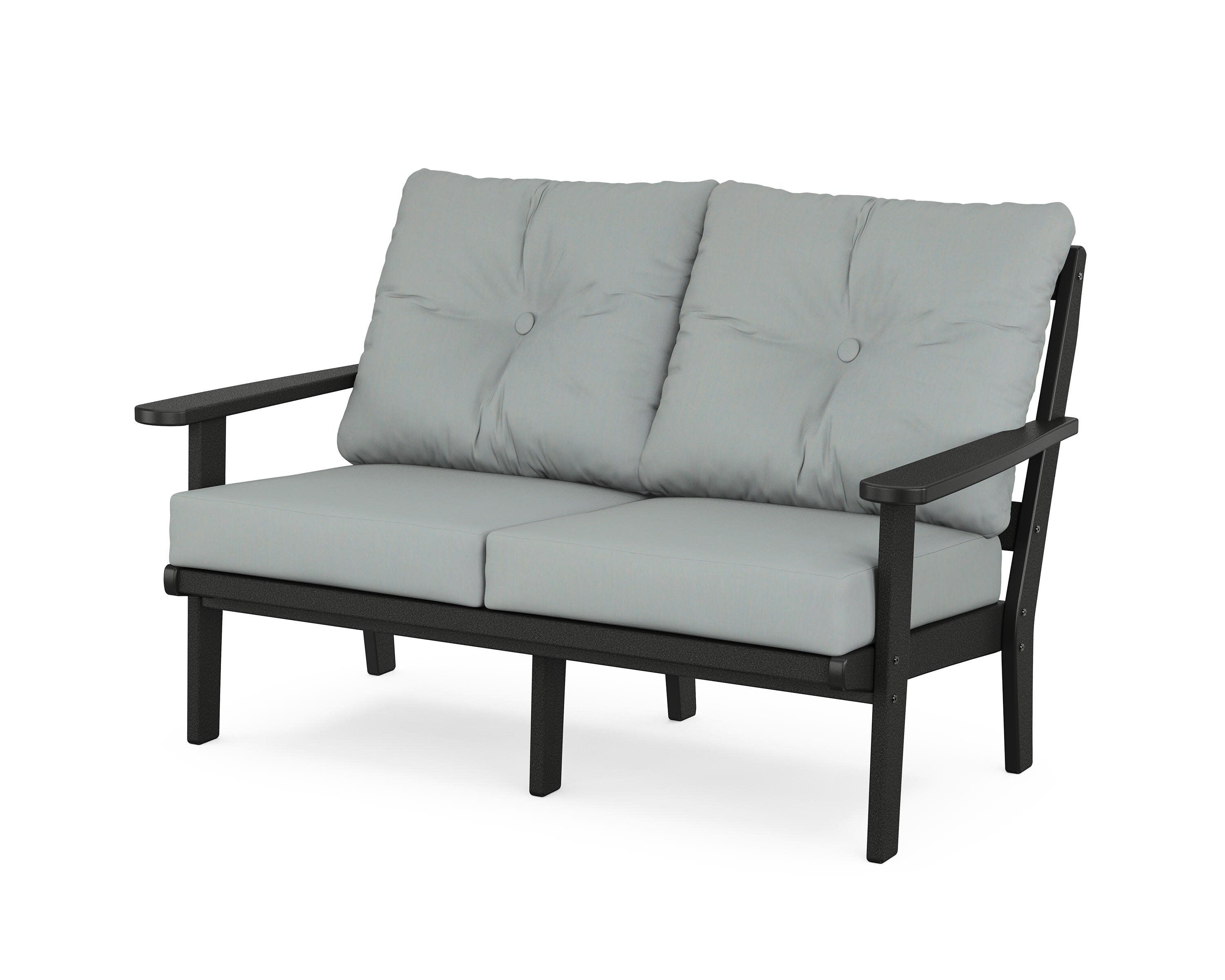 Mission Deep SeatingLoveseat in Black / Spa