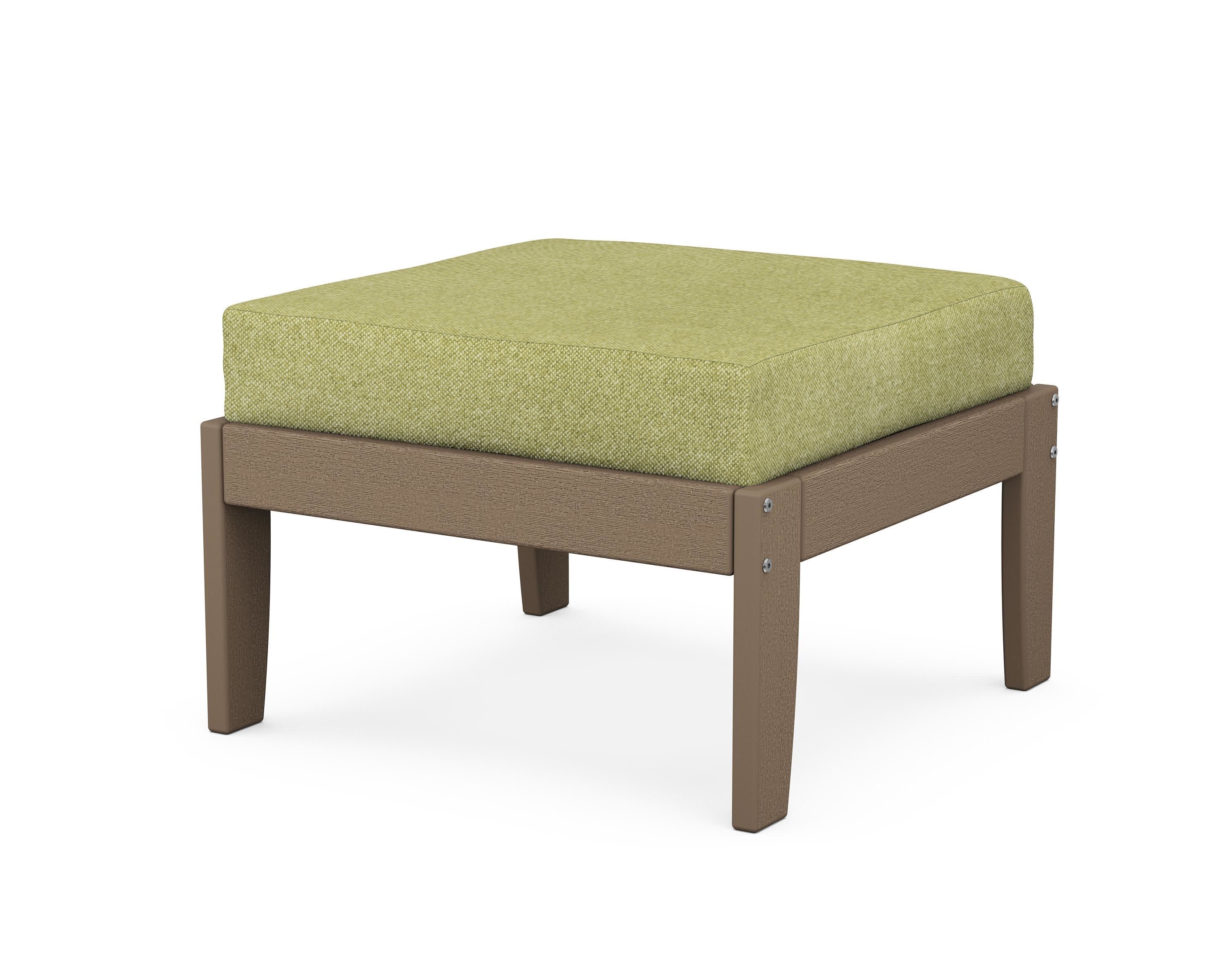Modular Ottoman - Classic in Vintage Sahara / Chartreuse Boucle