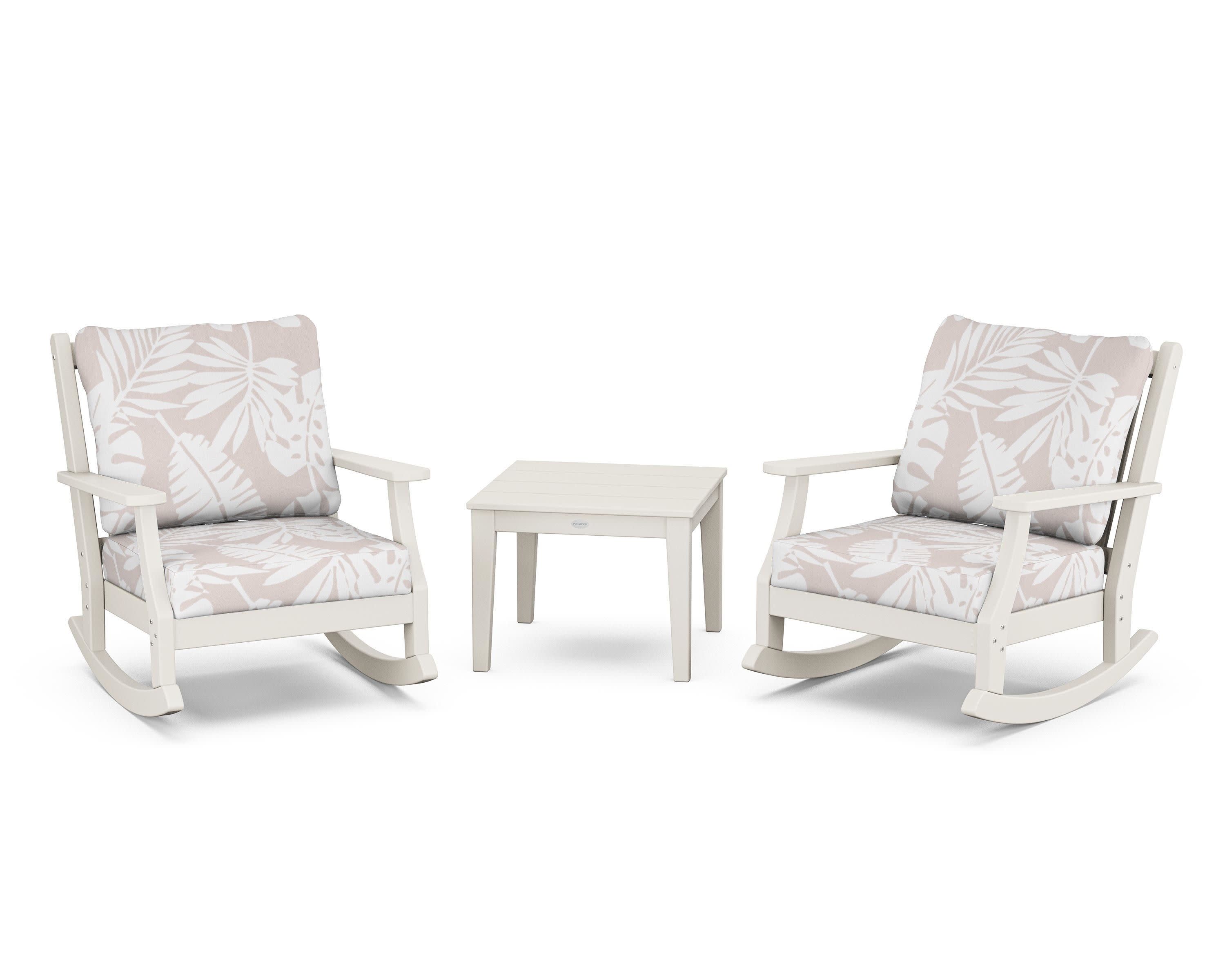 Wovendale 3-Piece Deep Seating Rocker Set in Sand / Leaf Dune Burlap