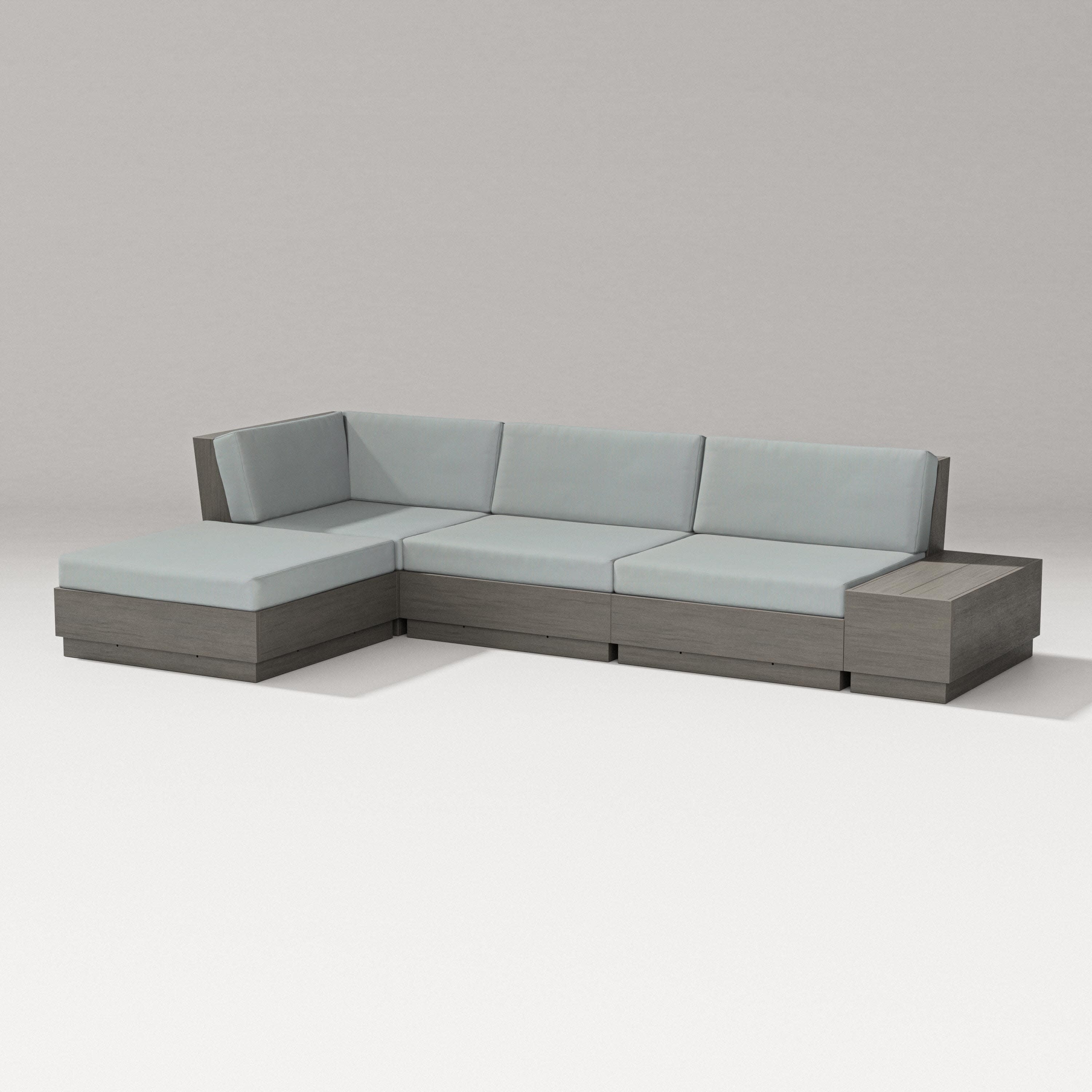 Elevate Chaise Sectional in Driftwood / Spa
