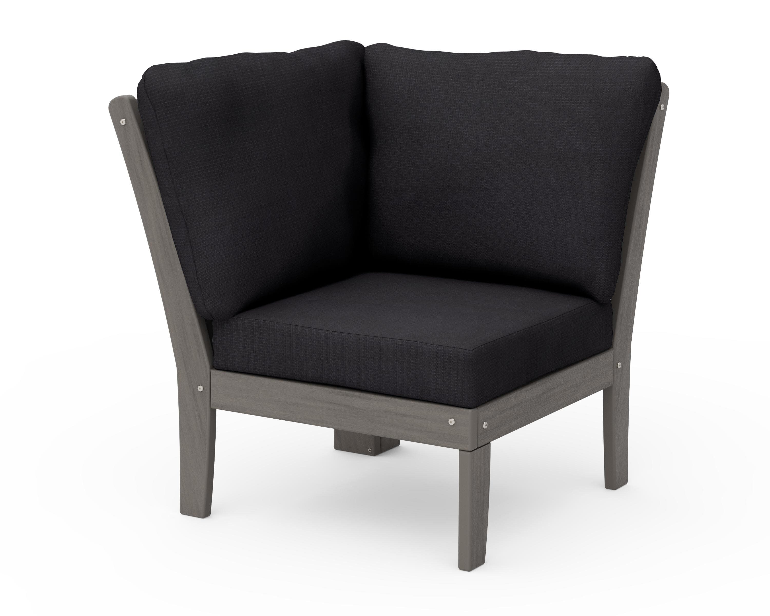 Braxton Modular Corner Chair in Driftwood / Midnight Linen