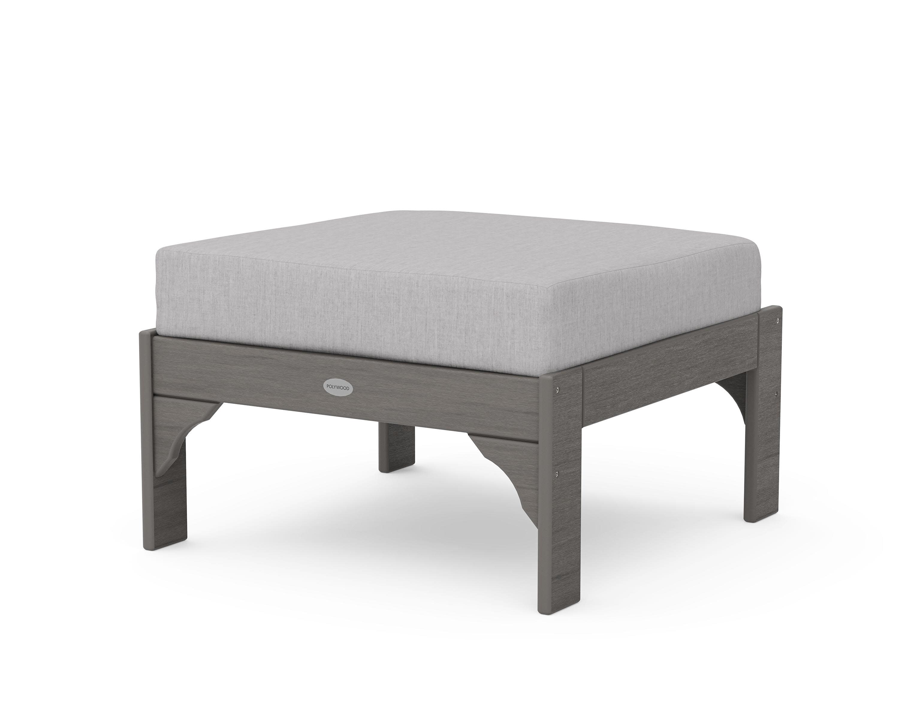Vineyard Deep Seating Ottoman in Driftwood / Granite