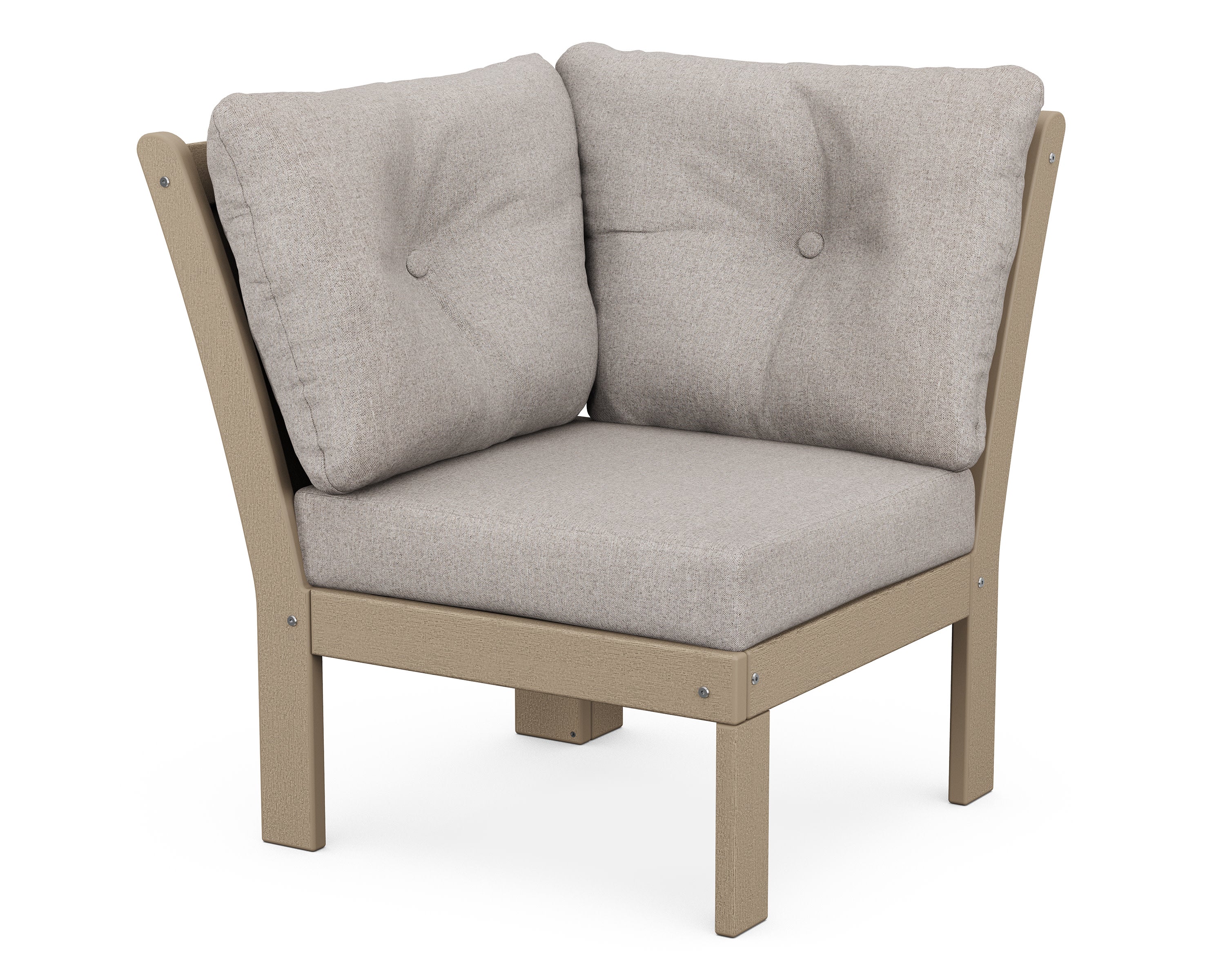 Vineyard Modular Corner Chair in Vintage Sahara / Weathered Tweed