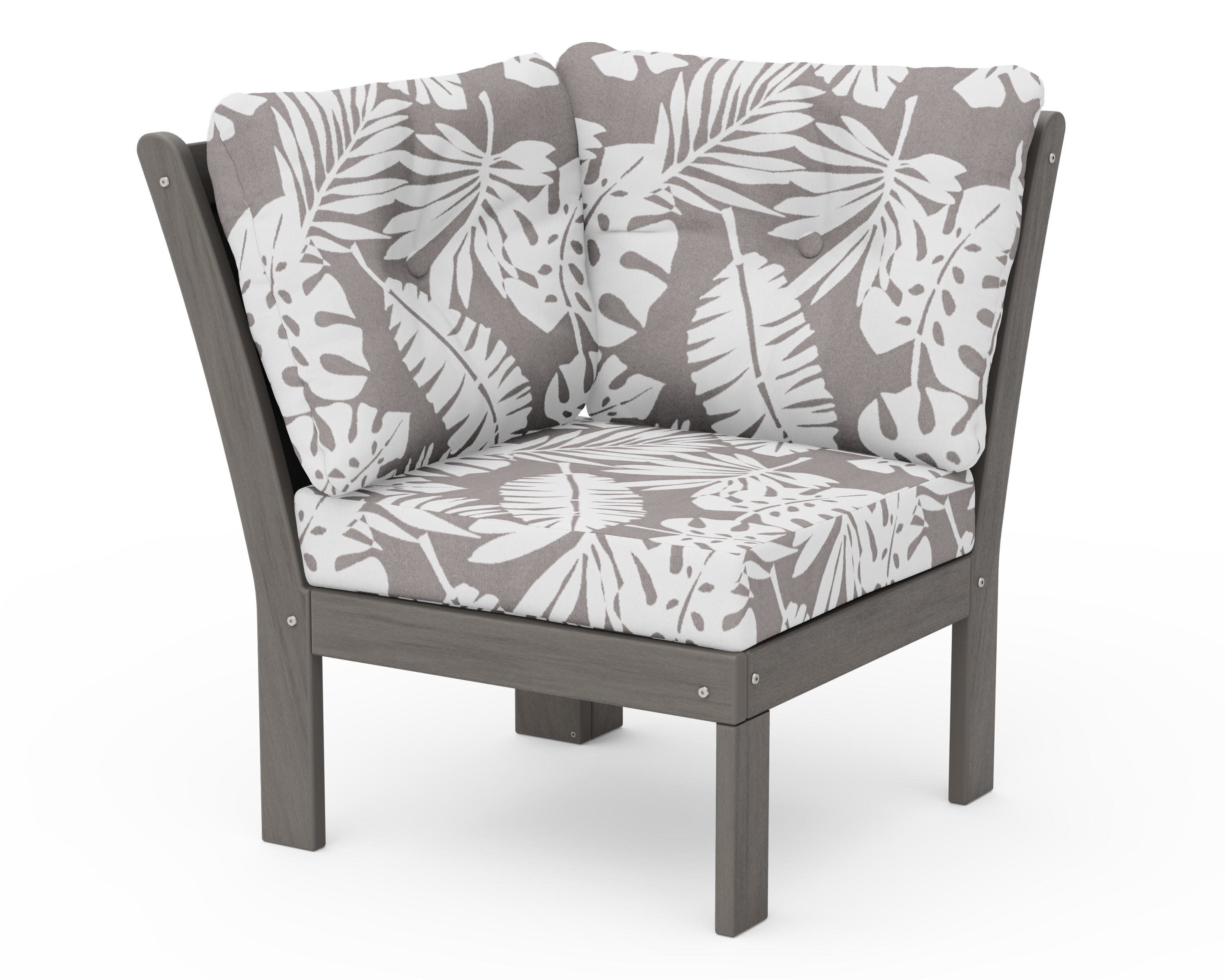 Vineyard Modular Corner Chair in Driftwood / Leaf Grey Mist