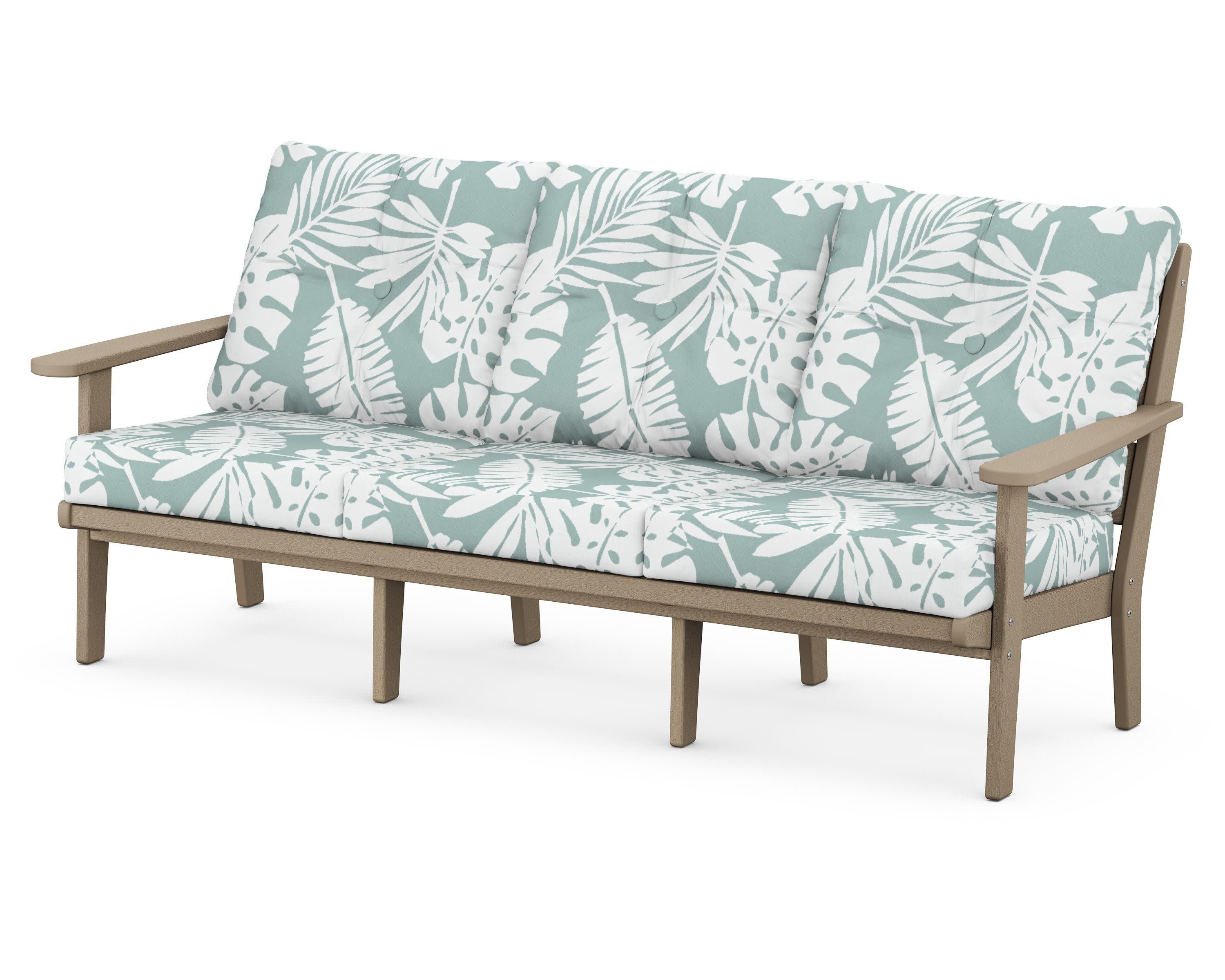 Lakeside Deep Seating Sofa in Vintage Sahara / Leaf Glacier Spa