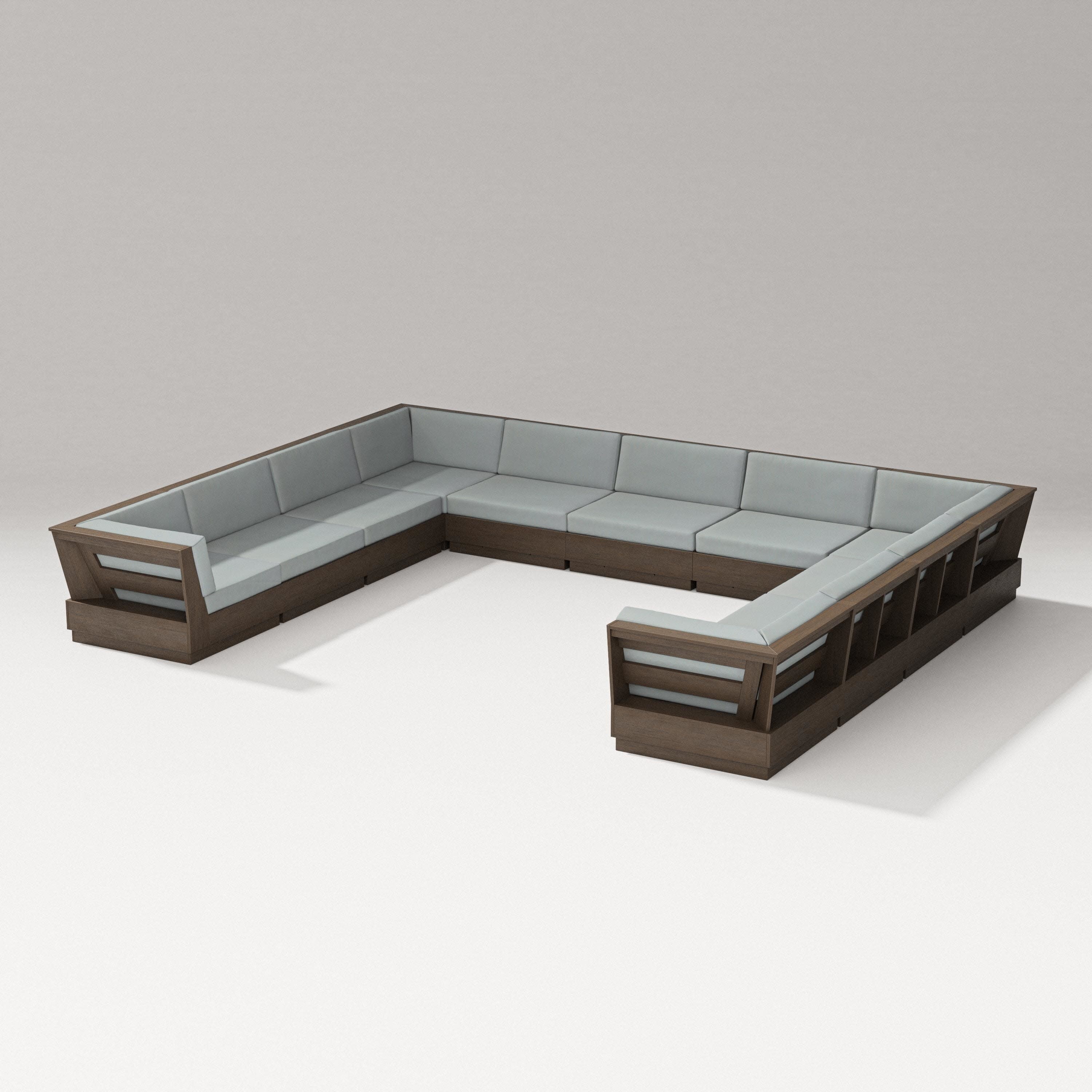Elevate Large U-Shaped Sectional in Kona / Spa