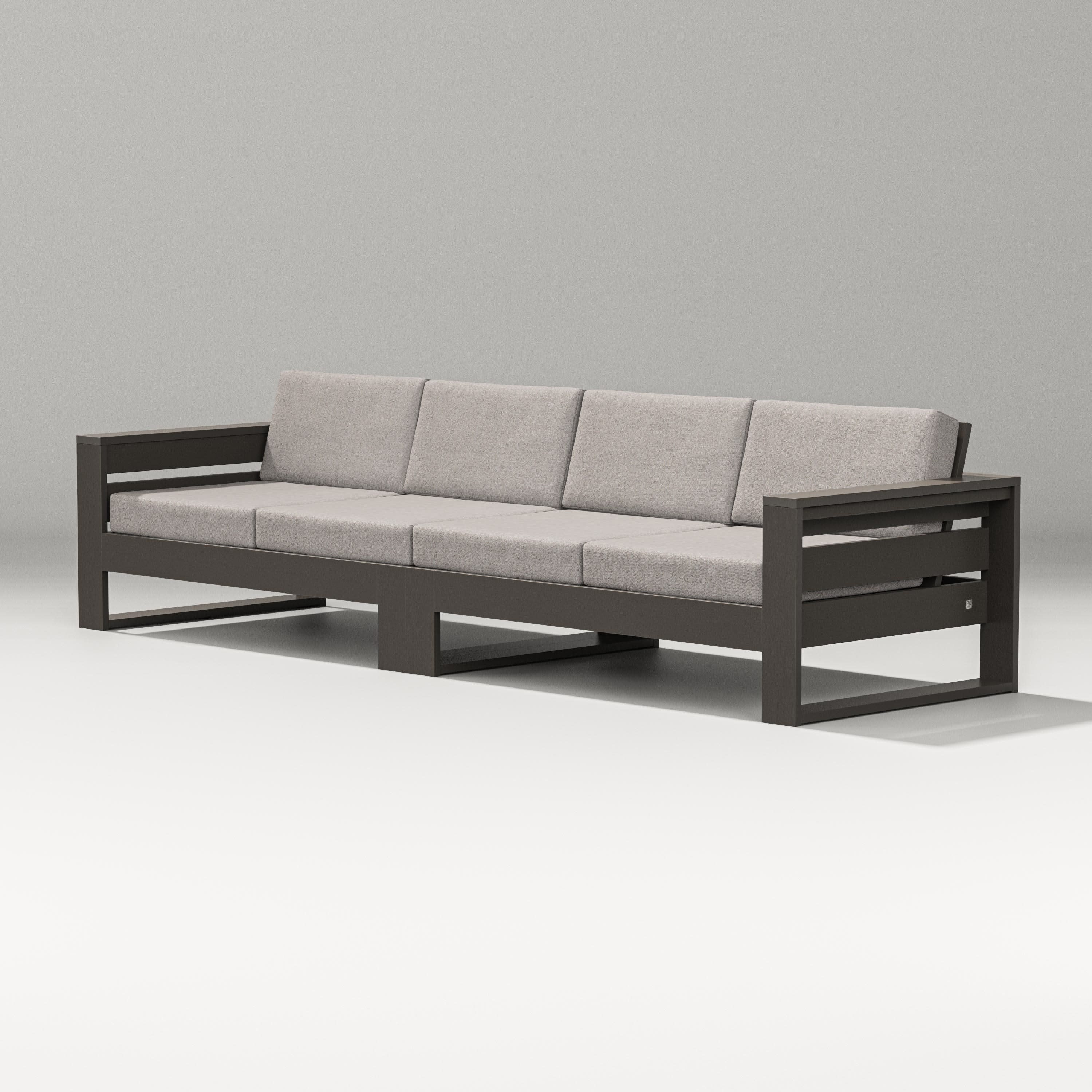 Latitude Straight Sectional in Vintage Coffee / Weathered Tweed