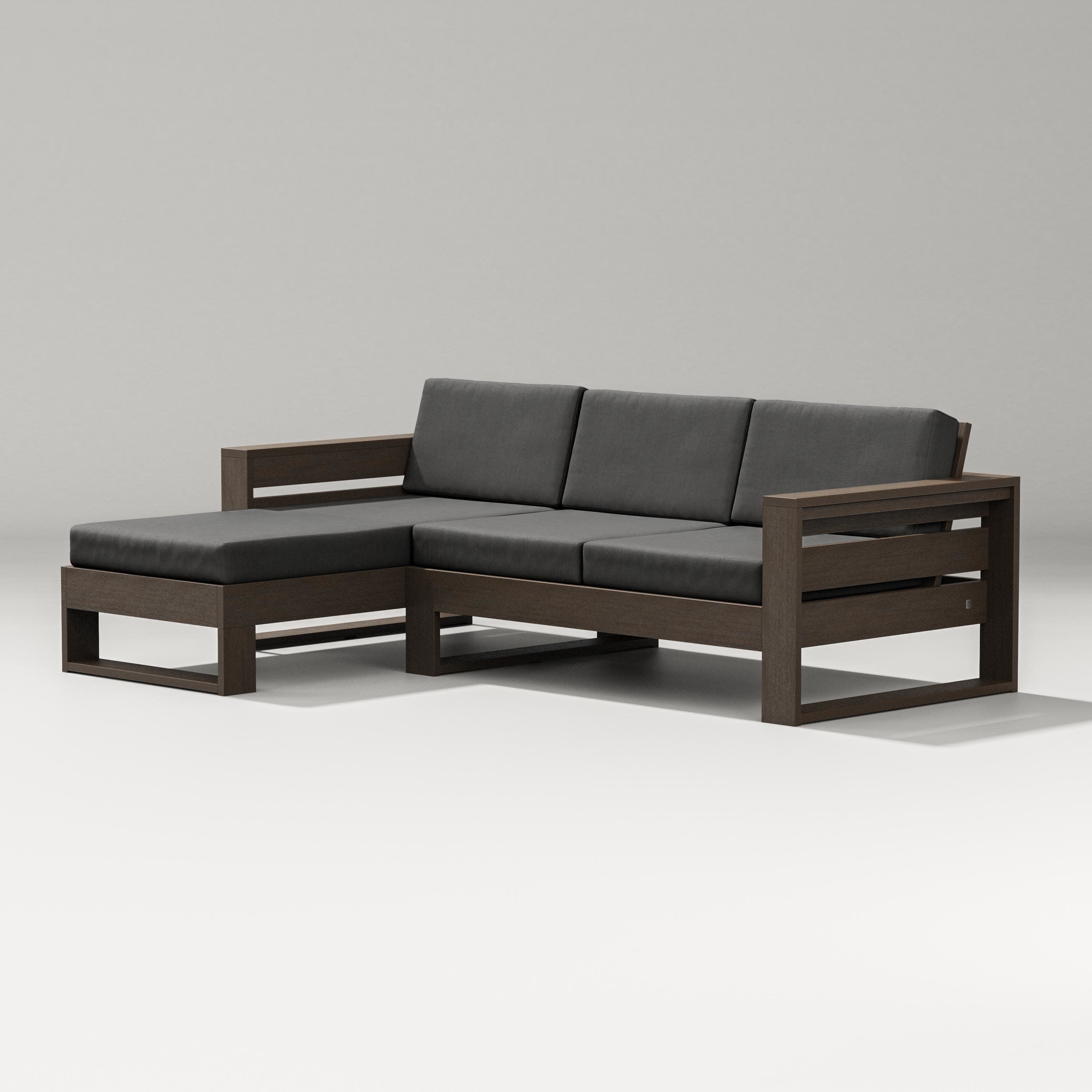 Latitude Left Chaise Sectional in Kona / Spectrum Carbon