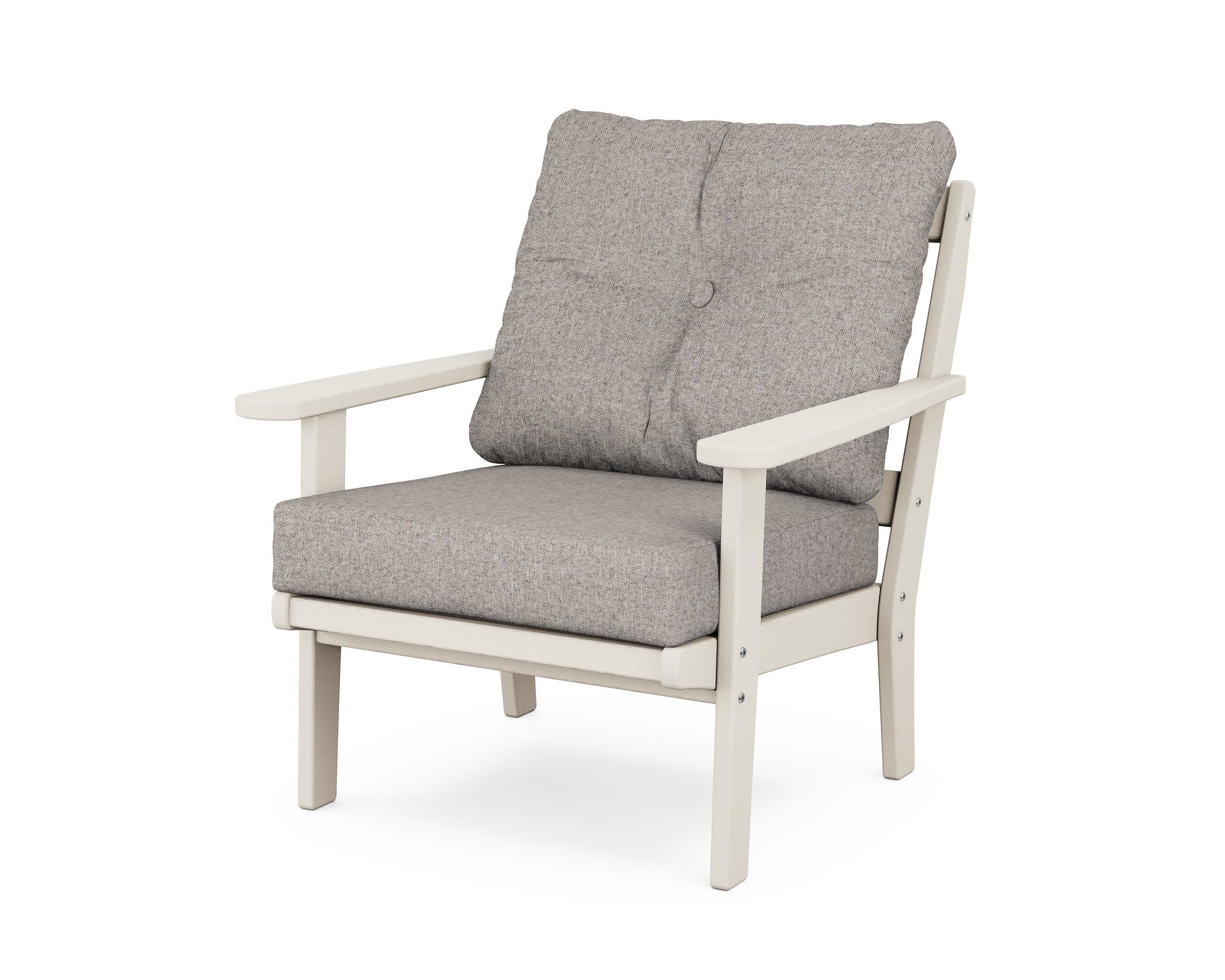 Mission Deep Seating Chair in Sand / Weathered Tweed