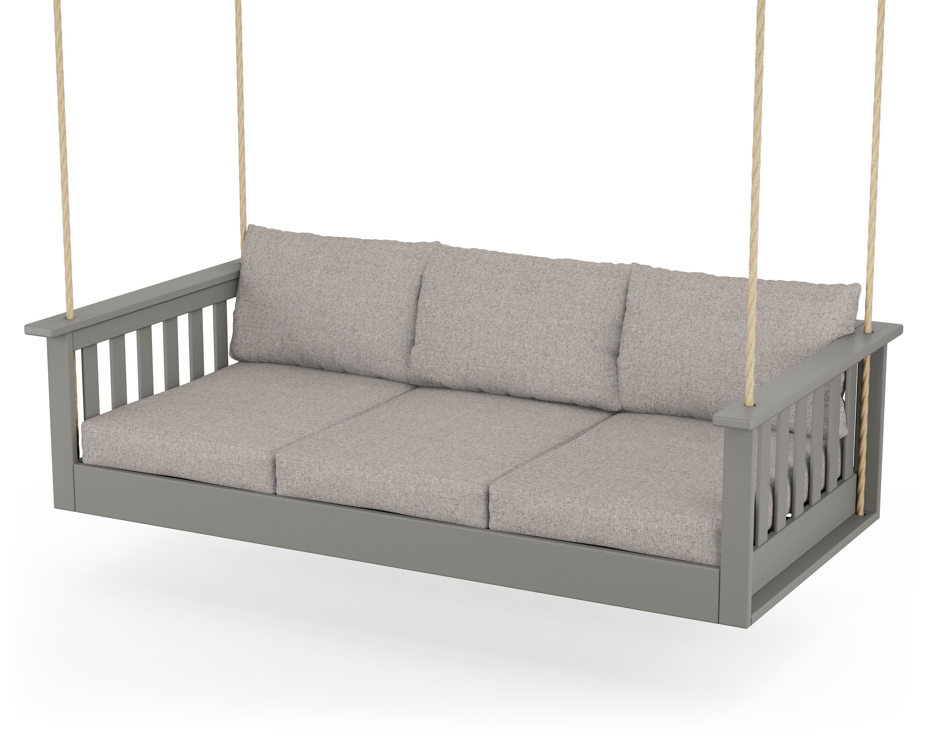 Vineyard Daybed Swing in Slate Grey / Weathered Tweed