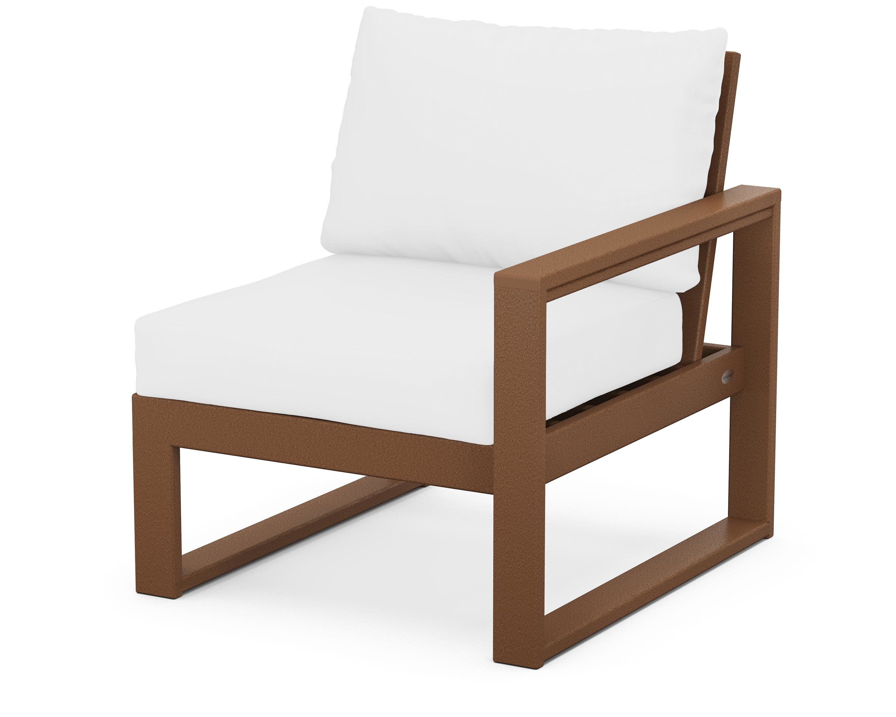 EDGE Modular Right Arm Chair in Teak / Natural