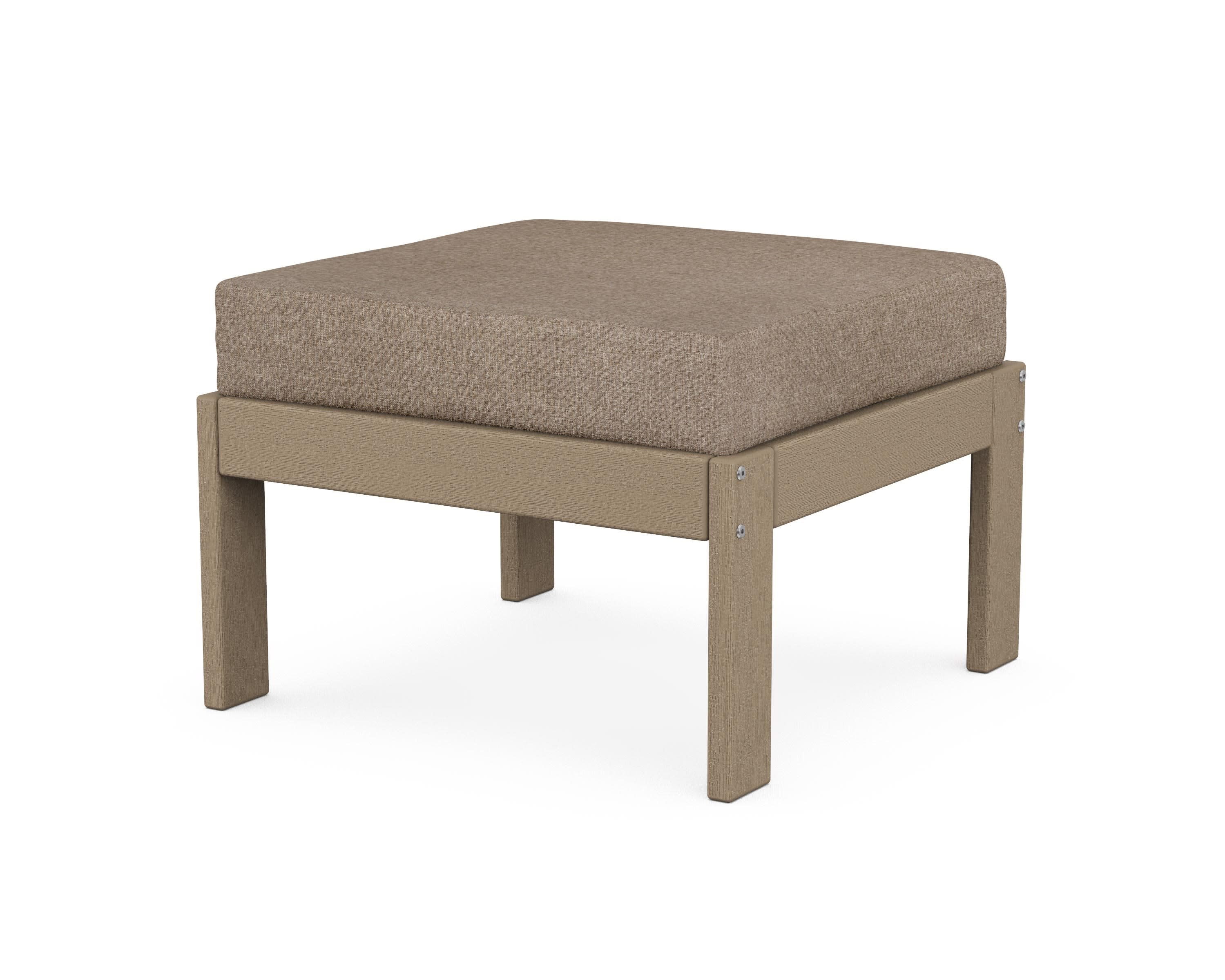 Vineyard Modular Ottoman in Vintage Sahara / Spiced Burlap