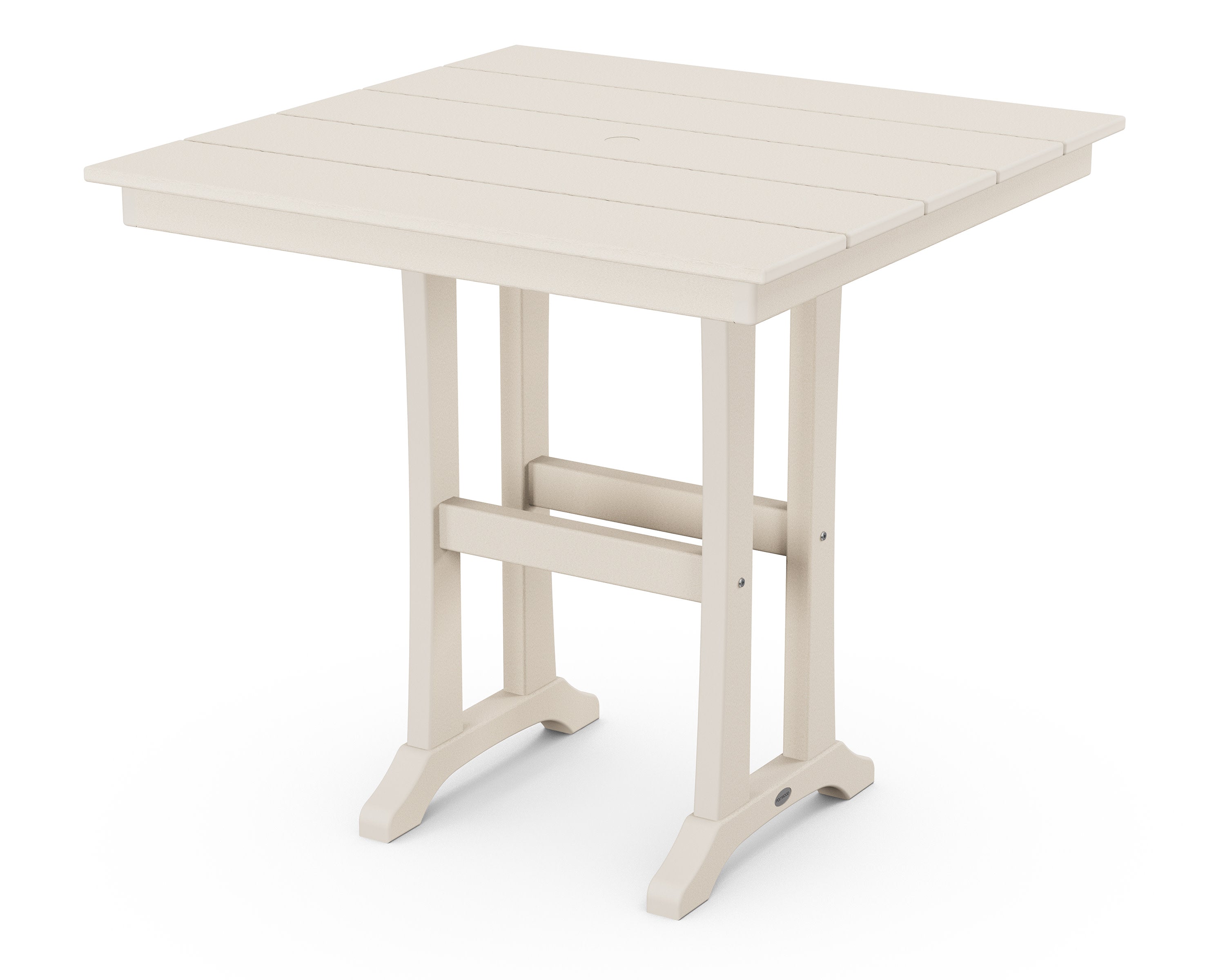 Farmhouse Trestle 37" Counter Table in Sand