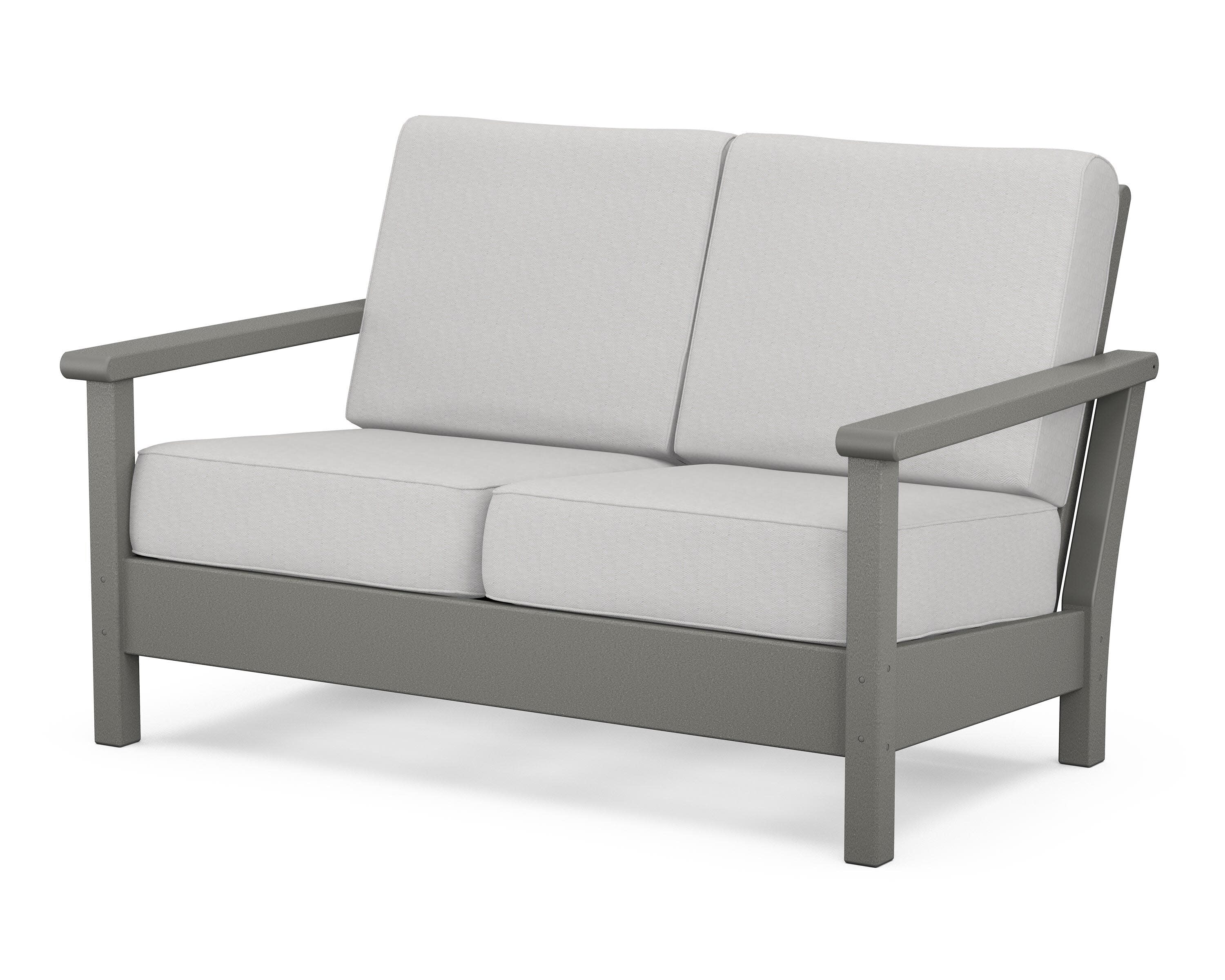 Harbour Deep Seating Loveseat in Slate Grey / Diamond in the Rough
