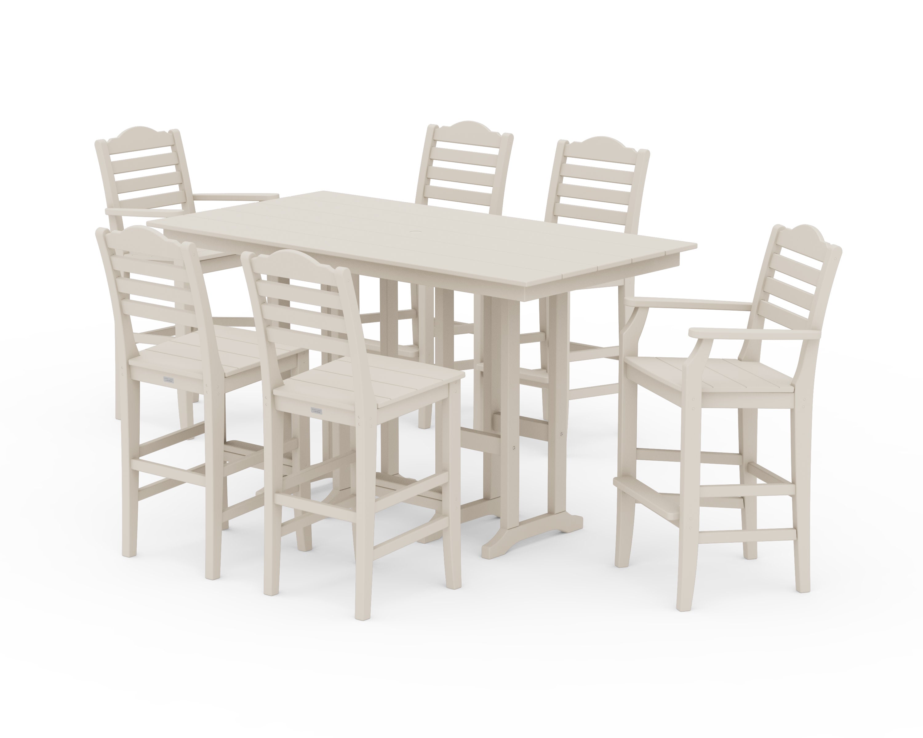 Savannah 7-Piece Farmhouse Bar Set in Sand