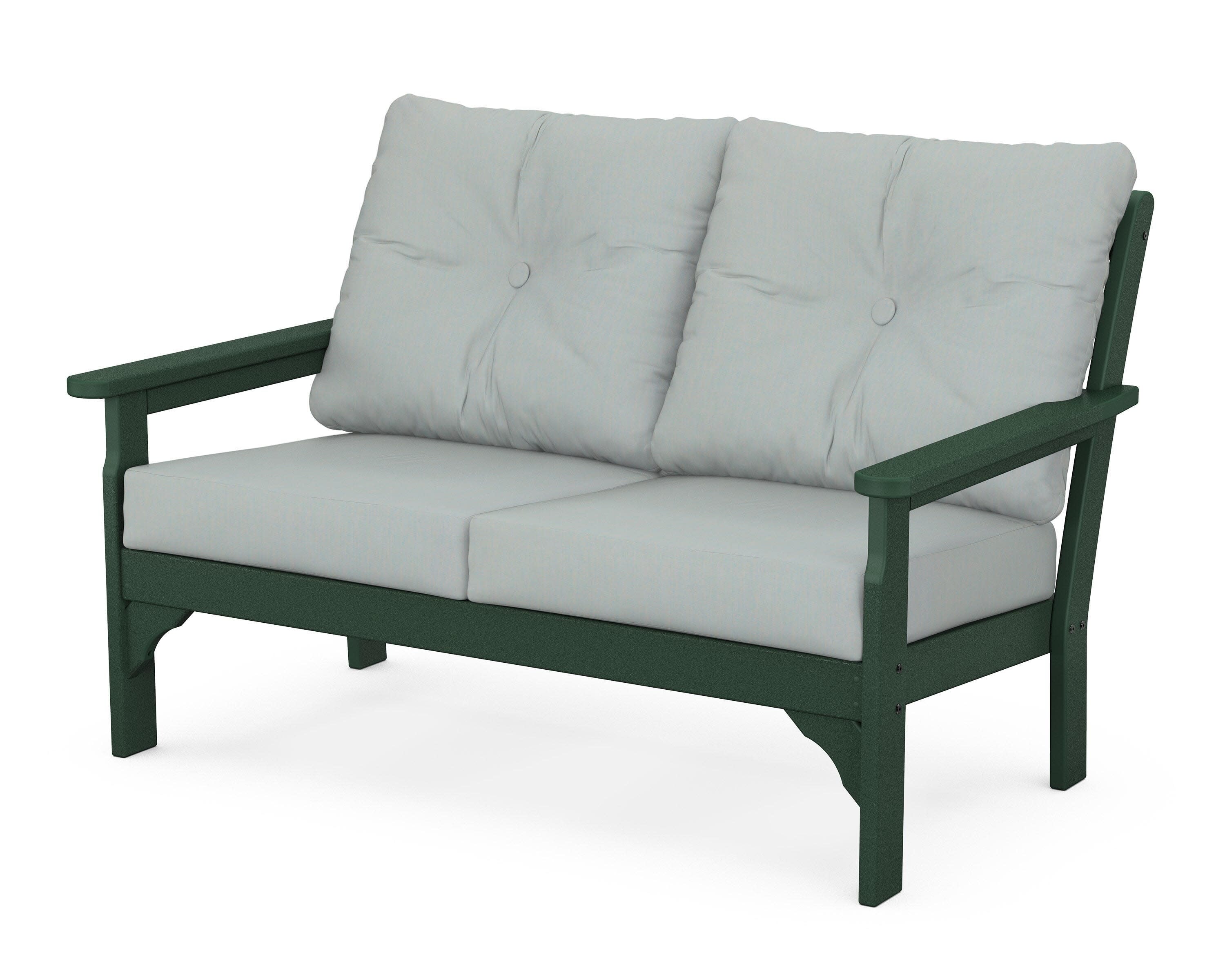 Vineyard Deep Seating Loveseat in Green / Spa