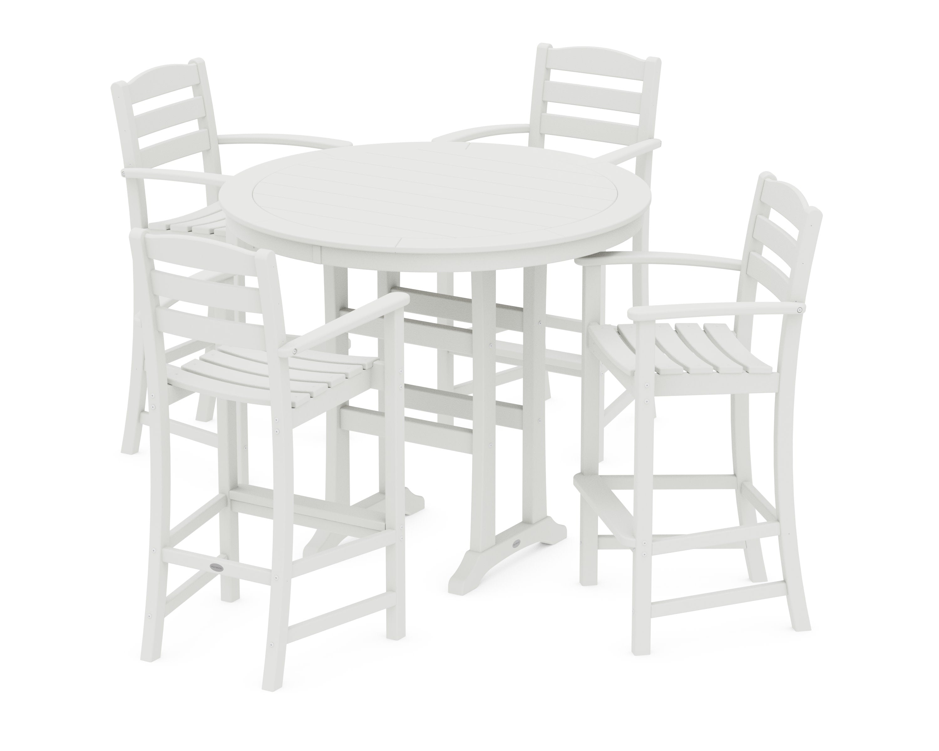 La Casa Caf 5-Piece Bar Dining Set in Vintage White