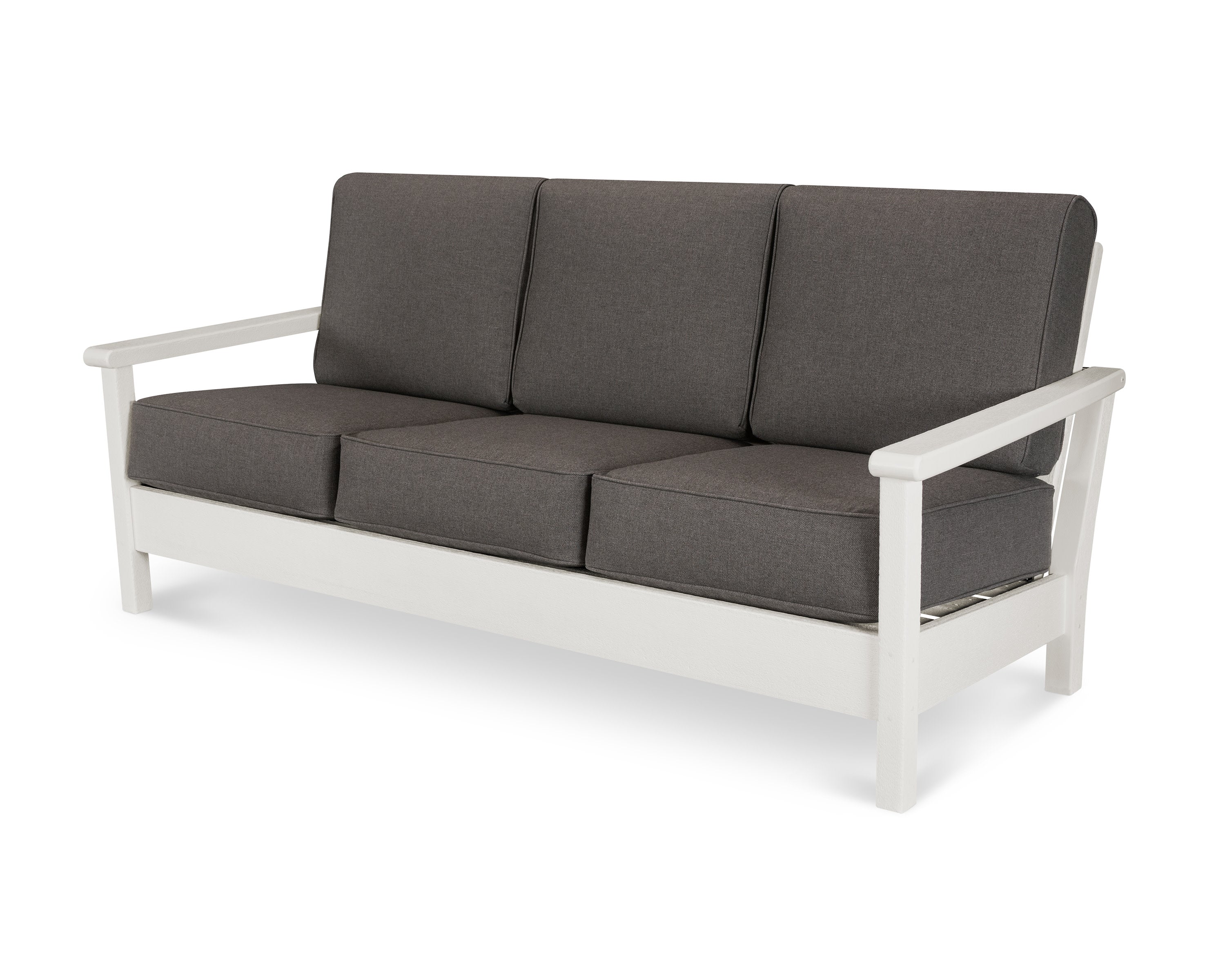 Harbour Deep Seating Sofa in Vintage White / Blend Coal